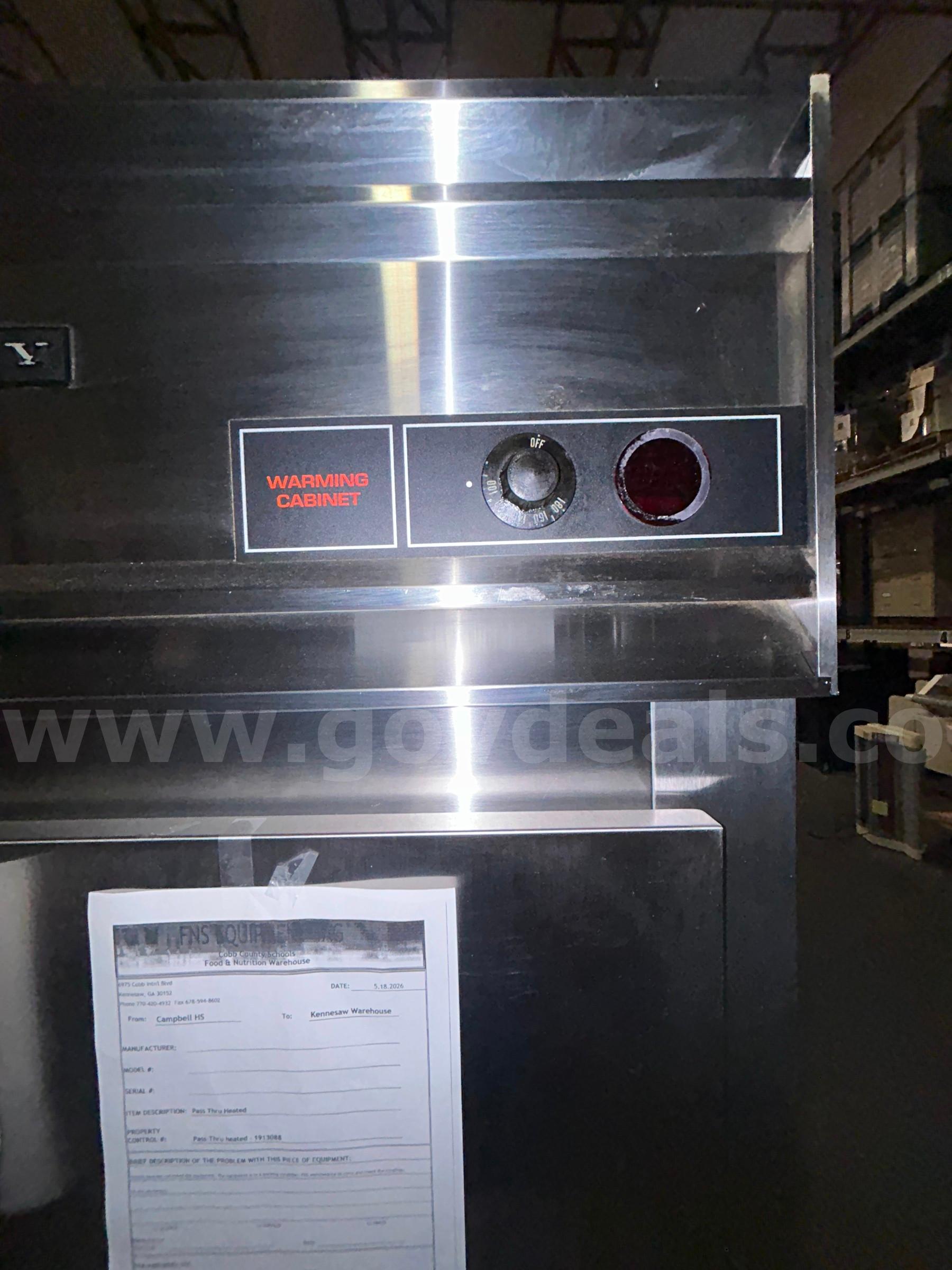 Pass Thru Proofer/Holding Cabinet  HS-1D-S7-EWPT Government Surplus Auction - Photo #6