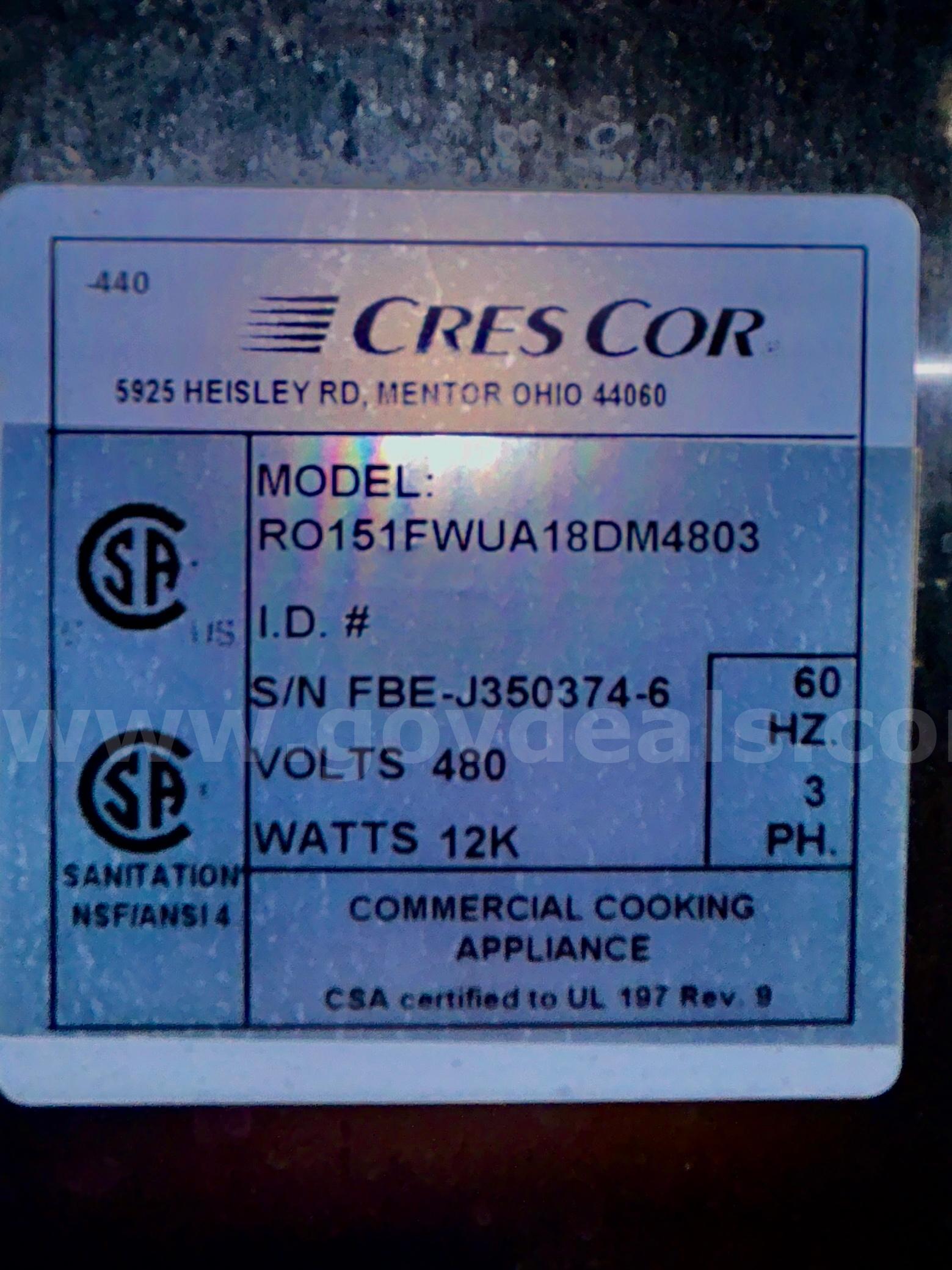 Double Oven  RO151FWUA18DM4803 Government Surplus Auction - Photo #6