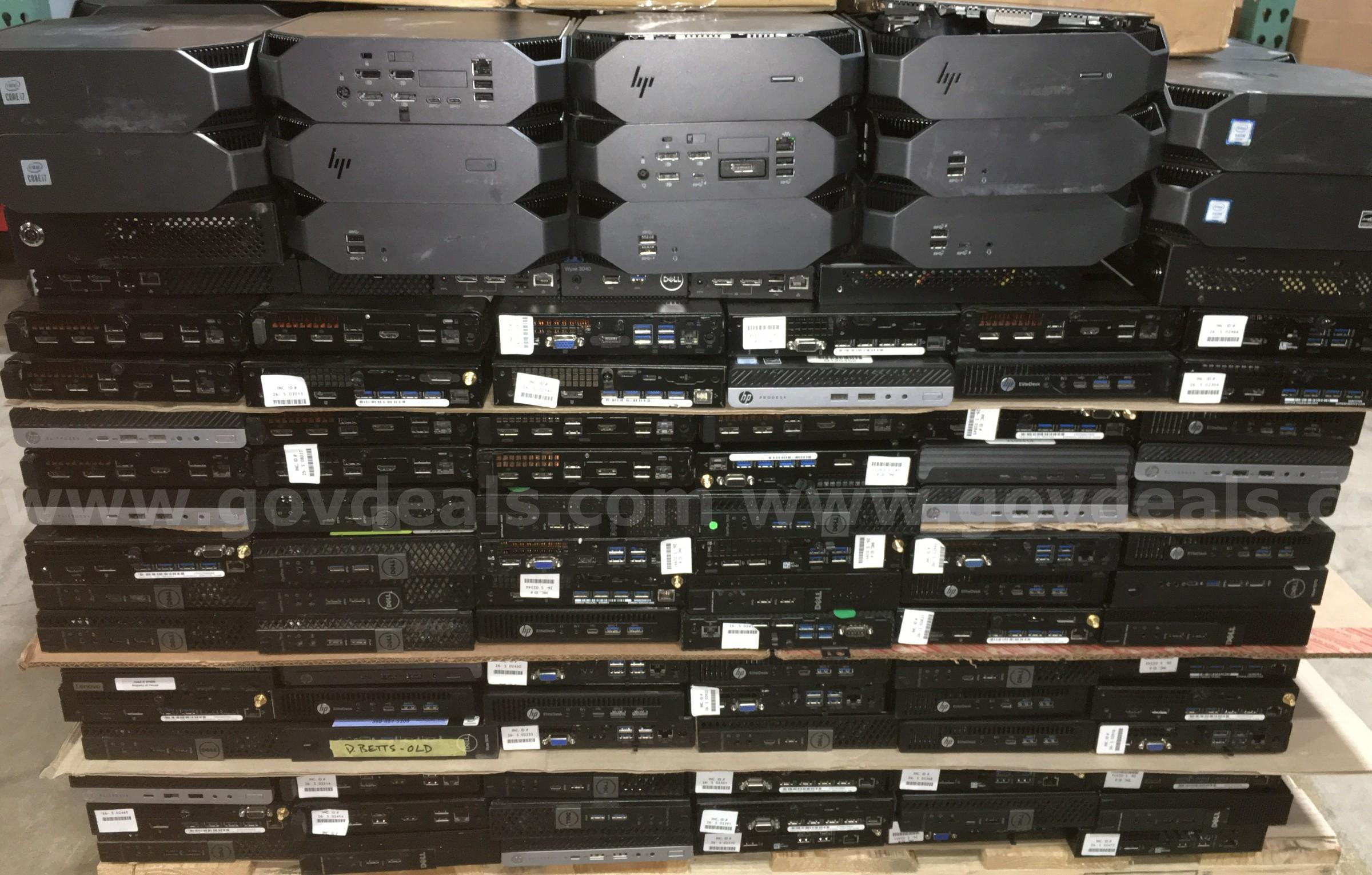 Mixed Mini Desktop Lot ~505 Units - Mixed Specs (ID# 46235) (H13-01L) (C4K) Dell / Lenovo / HP 505 Government Surplus Auction - Photo #3