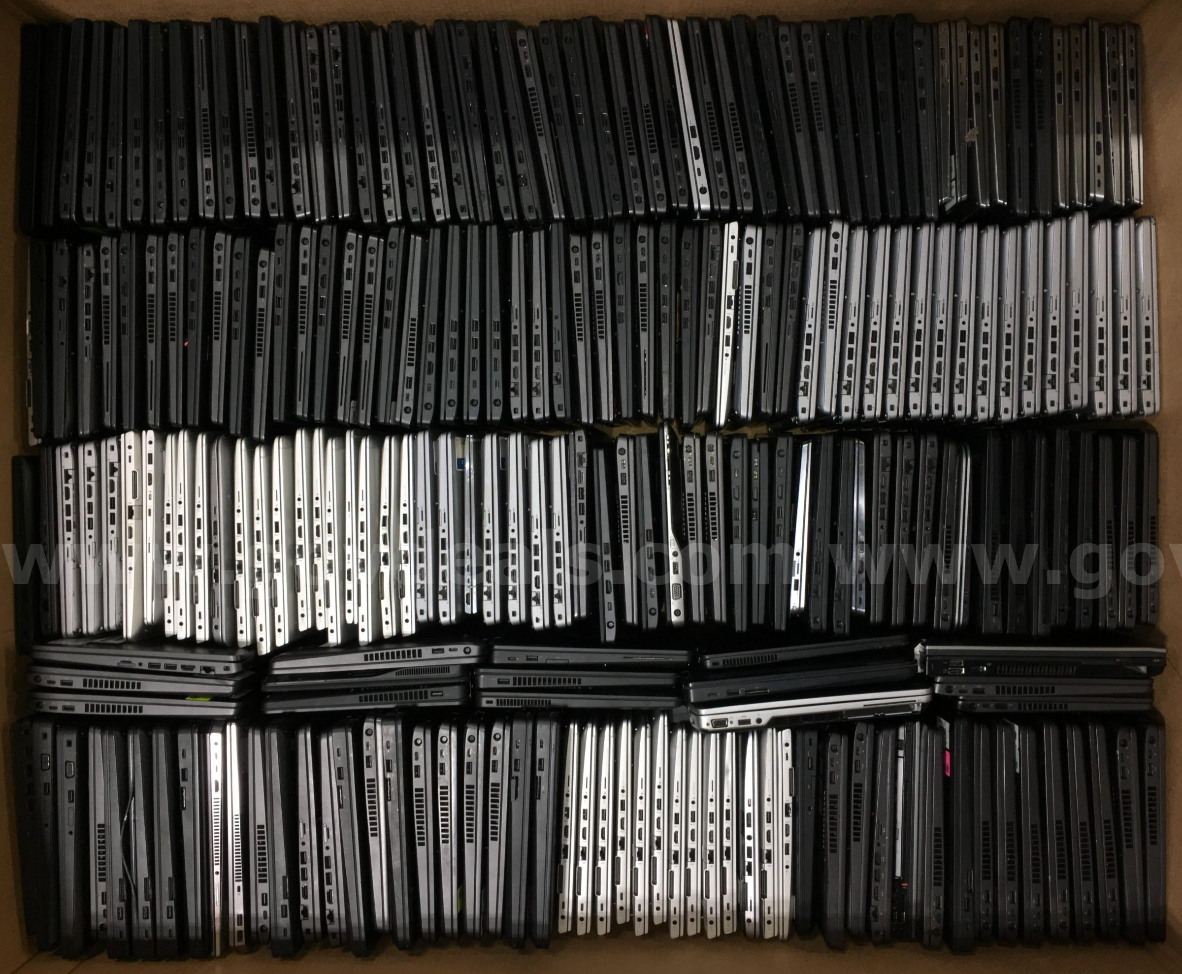 Mixed Laptop Lot ~227 Units – Core i5 Models (ID# 47311) (G12-03R) (C4K) Dell / HP 227 Government Surplus Auction - Primary Photo