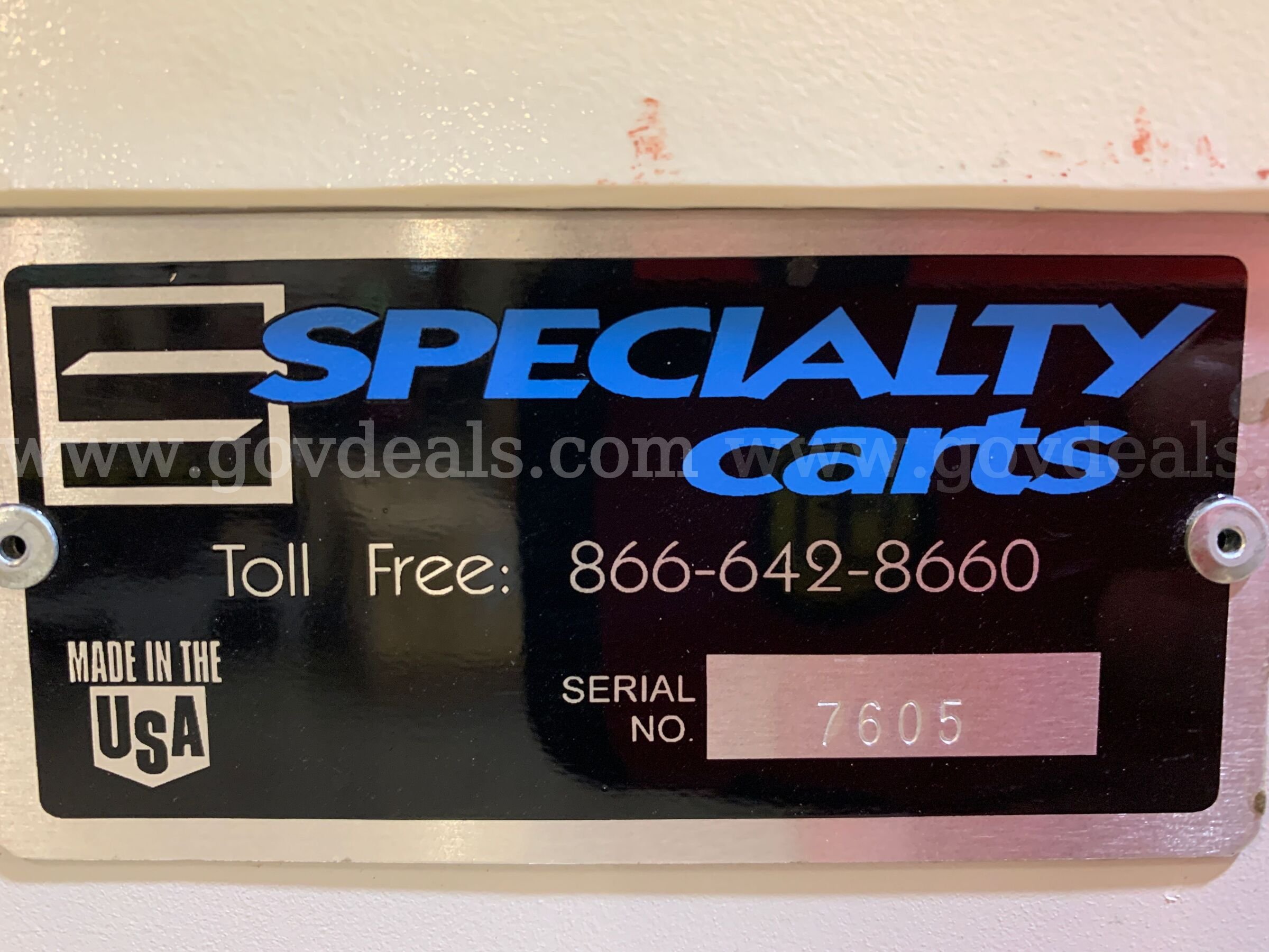 Wheeled Metal Cart With Drawers (ID #47572) (I5-1L) (26-1914-3) 310 SPECIALTY CARTS 310 Government Surplus Auction - Photo #3