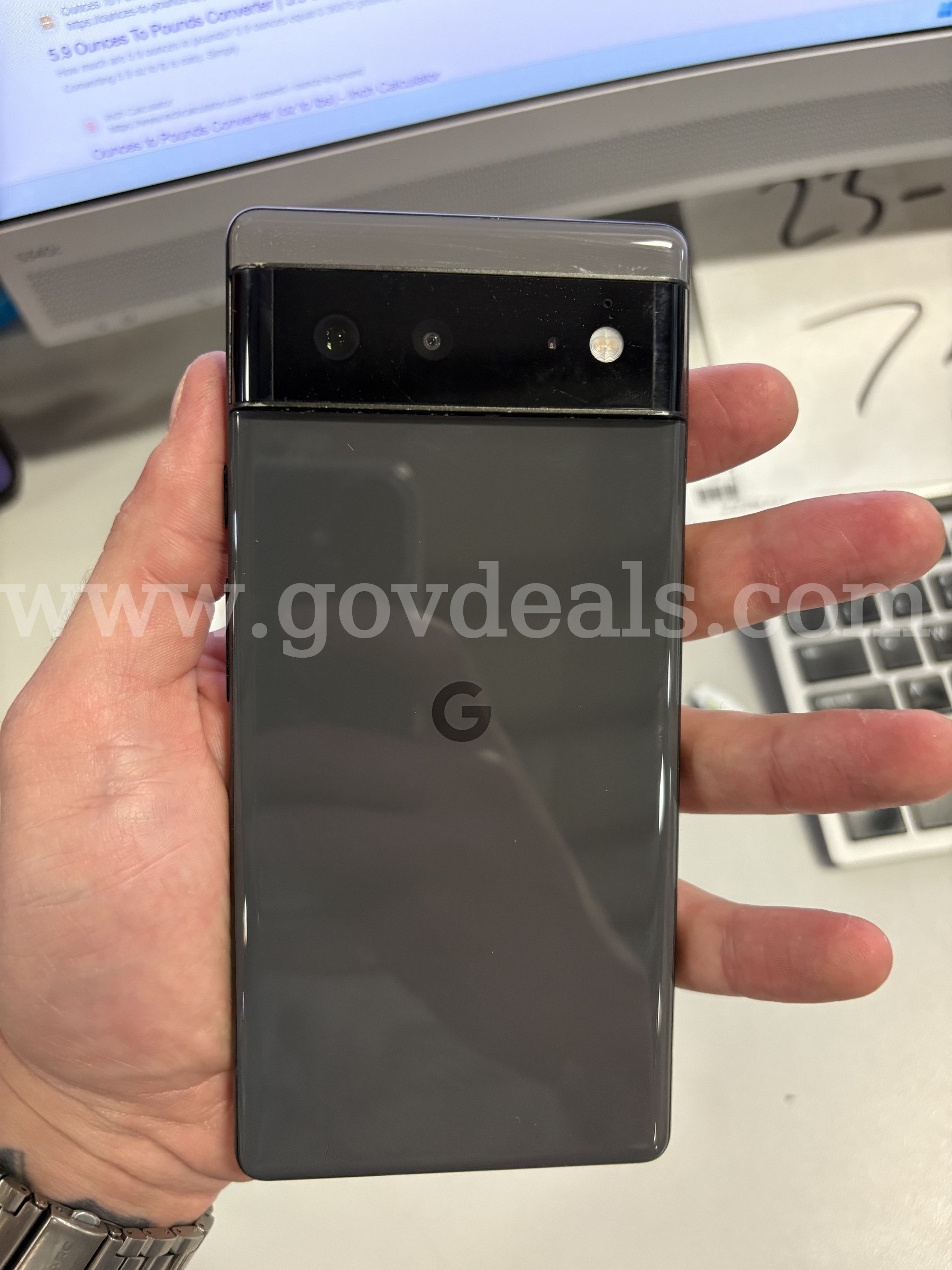 Google Pixel 6 128GB Black – Unlocked – No SIM Restrictions – Tested (ID# 47582) (J1-2R) (No UPC) (#4) Google 128GB Government Surplus Auction - Photo #4