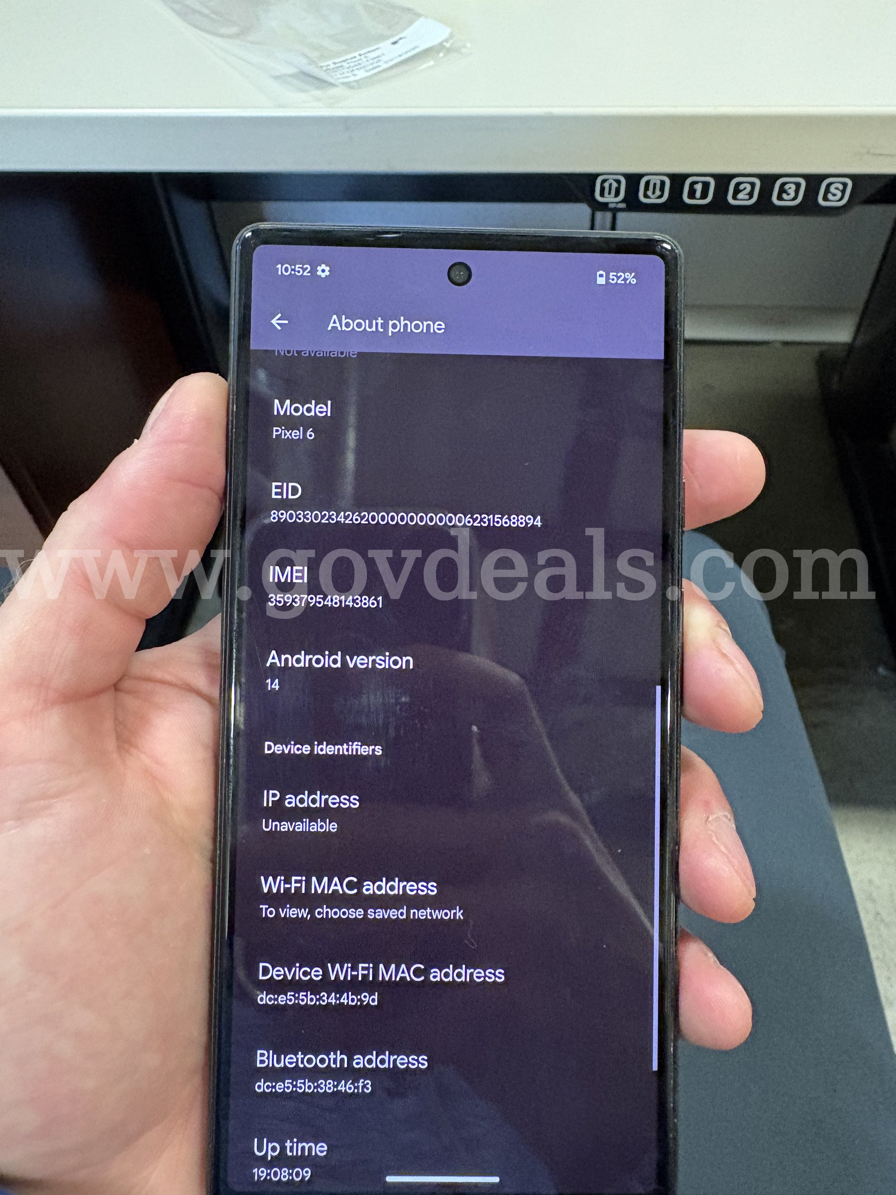 Google Pixel 6 128GB Black – Unlocked – No SIM Restrictions – Tested (ID# 47582) (J1-2R) (No UPC) (#4) Google 128GB Government Surplus Auction - Photo #5