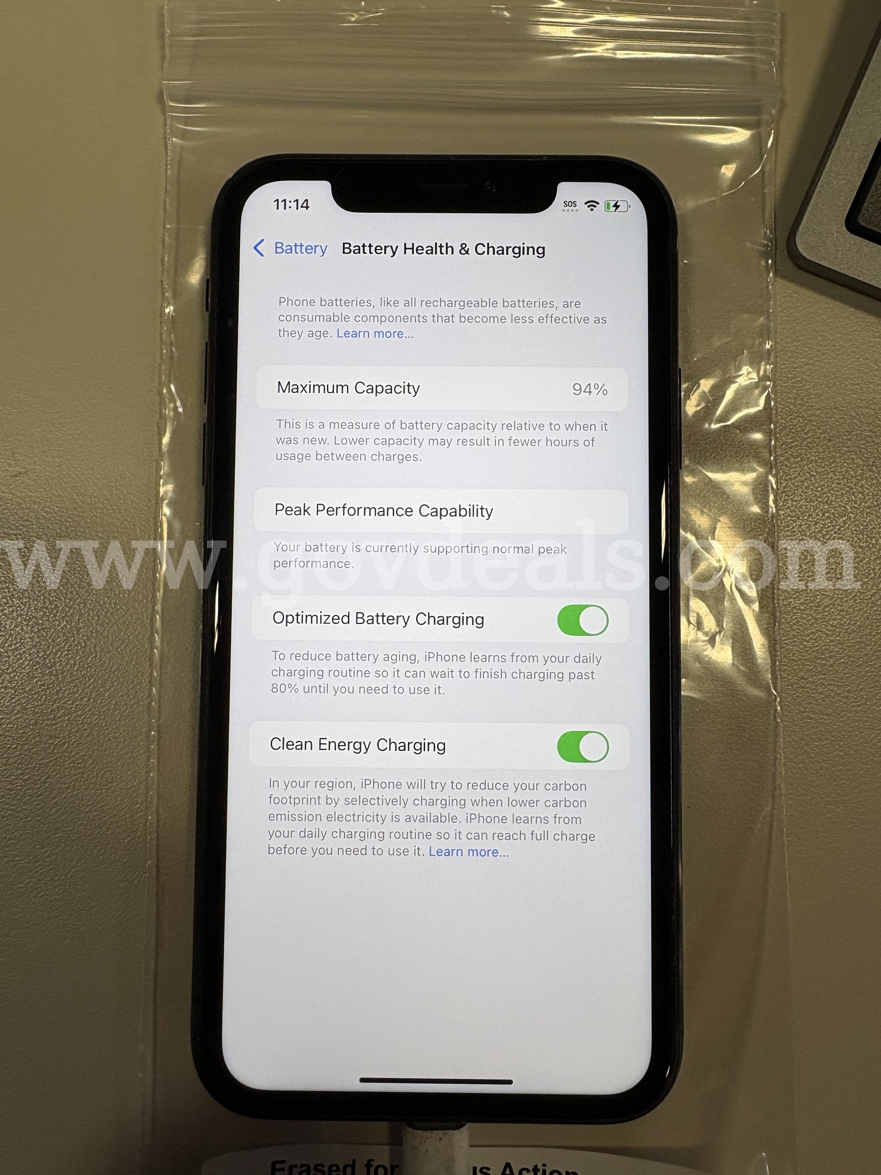 Apple iPhone XR 64GB Black – Unlocked – 94% Battery Health – Tested (ID# 47591) (J01-2R) (No UPC) (#10) Apple iPhone Government Surplus Auction - Photo #5