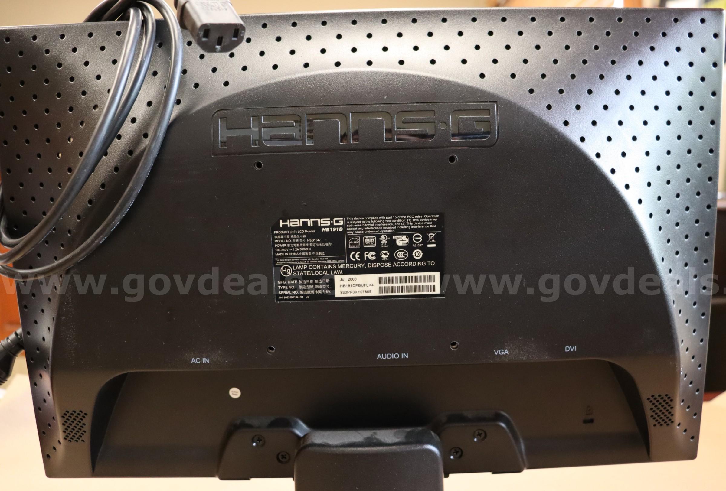 Hanns-G LCD HB191D 19" Monitor Hanns-G HB191D Government Surplus Auction - Photo #3