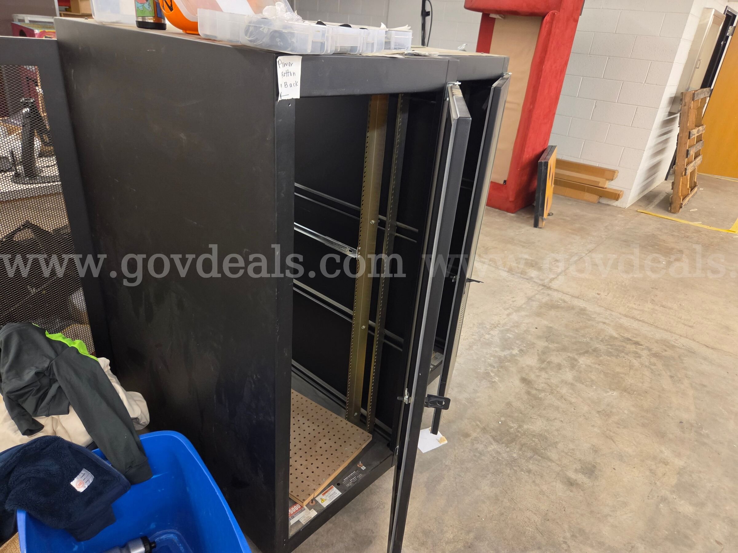 Two Floor-Standing IT Server Rack Enclosures with Locking Mesh Doors   Government Surplus Auction - Photo #2