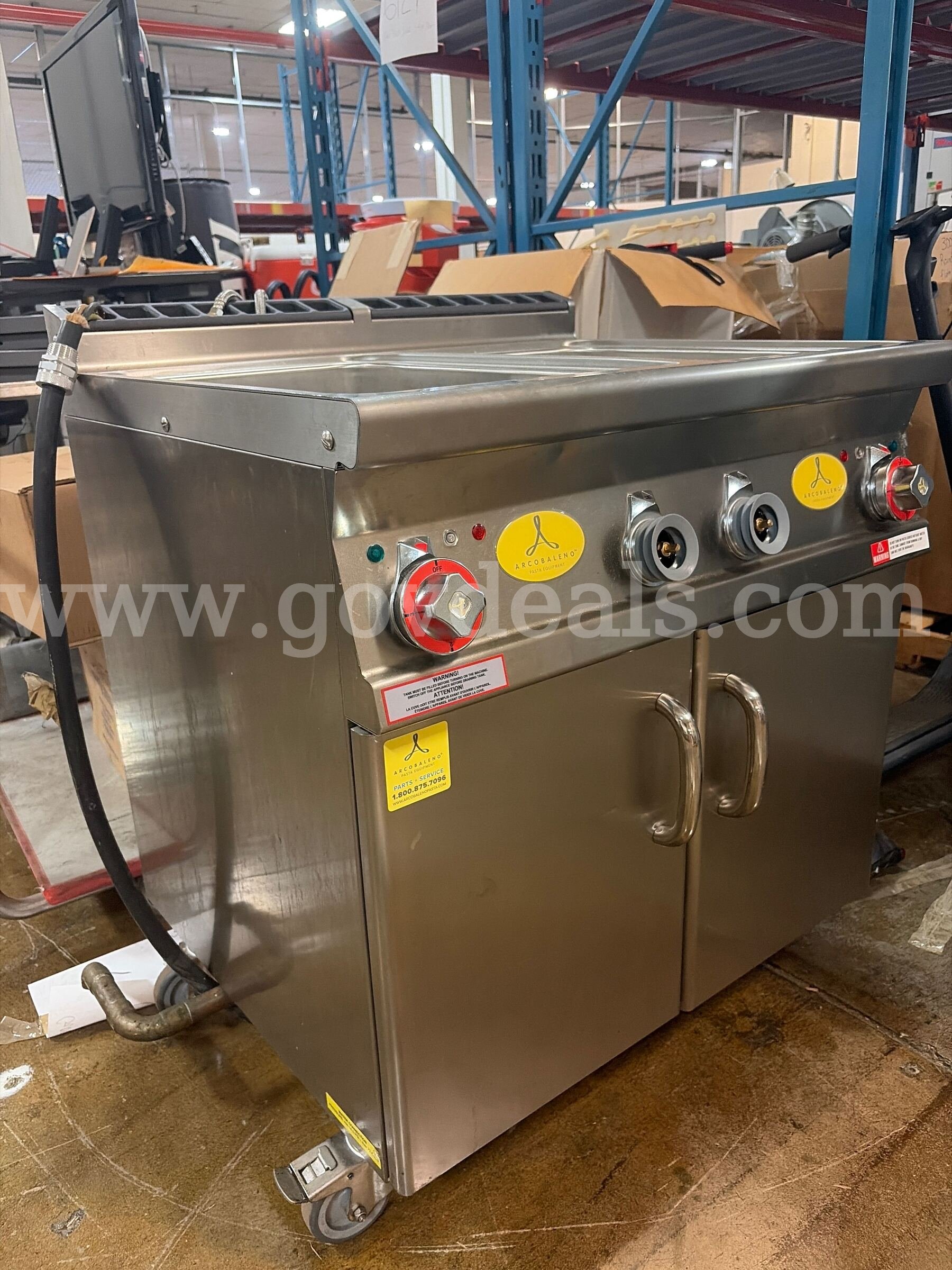 Arcobaleno Elettra 14 Gallon Electric Two Section Pasta Cooker - 230V, 3 Phase Acrobaleno 230V Government Surplus Auction - Photo #2