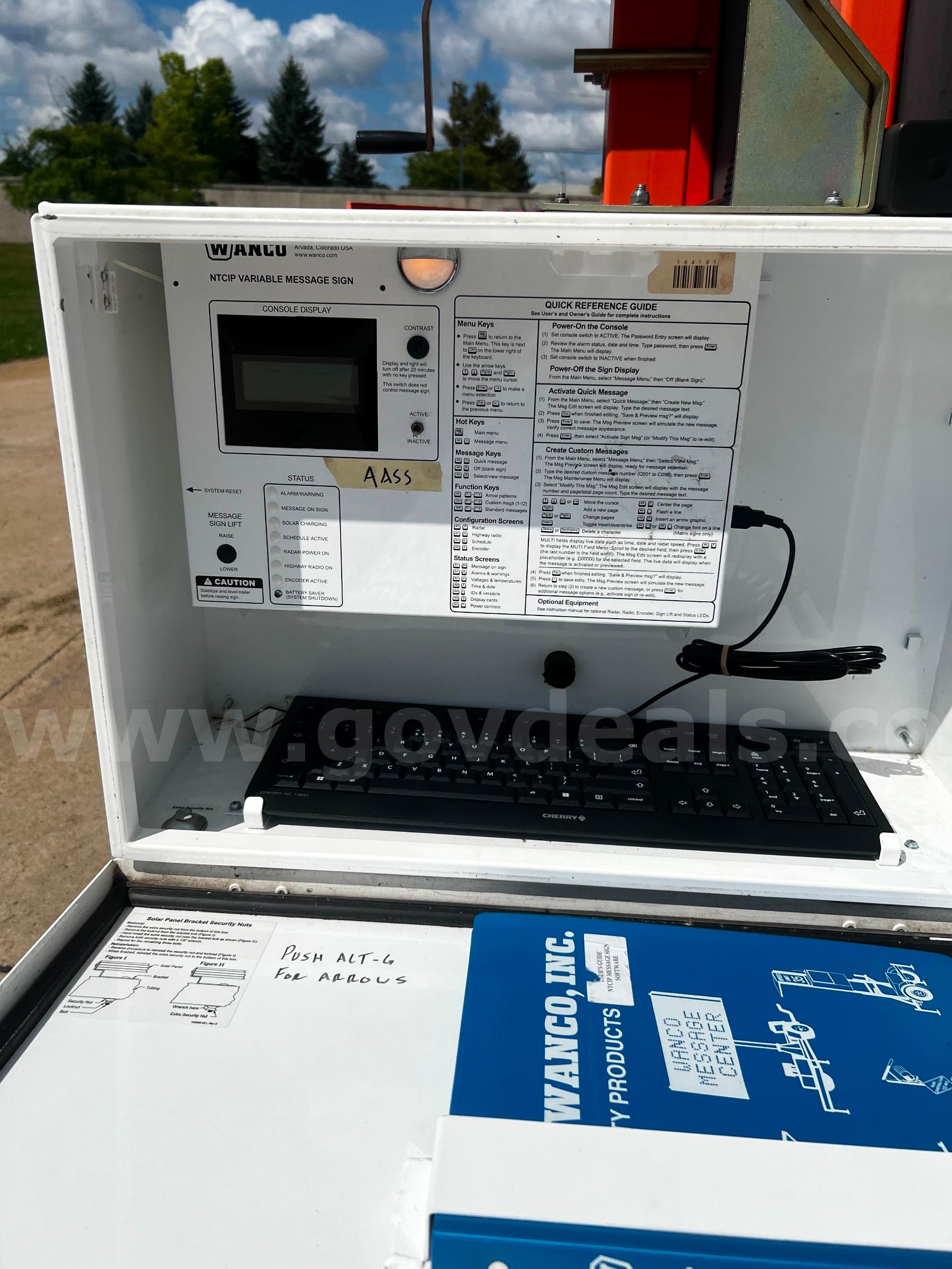 2015 Wanco WVT3 Solar Message Board Wanco WVT3 Government Surplus Auction - Photo #5