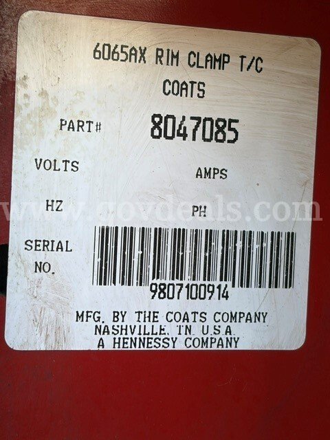 Coats Tire Changer Coats 6065AX  Rim Clamp T/C Government Surplus Auction - Photo #3