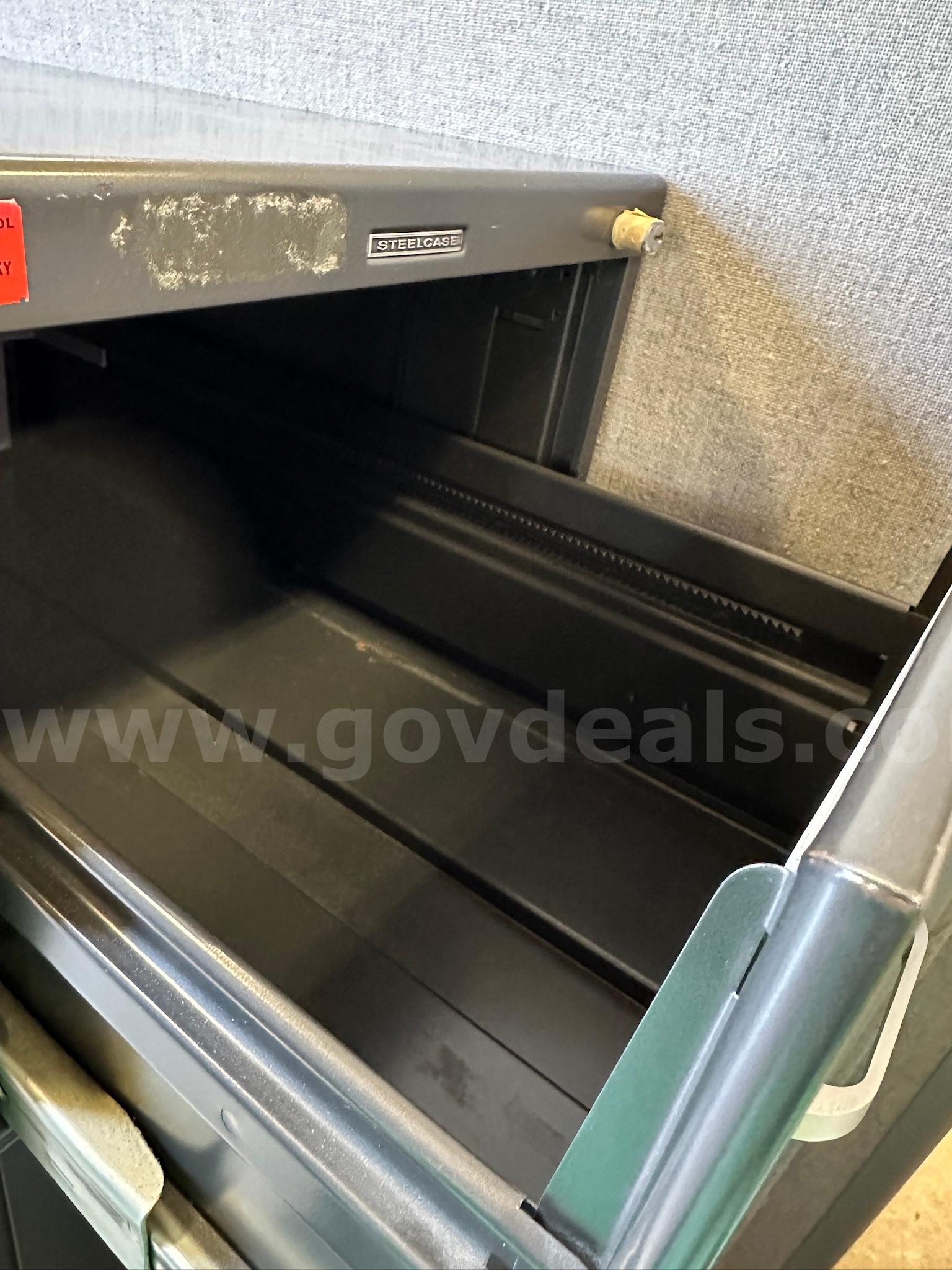 4 Drawer Dark Grey Filing Cabinet   Government Surplus Auction - Photo #3