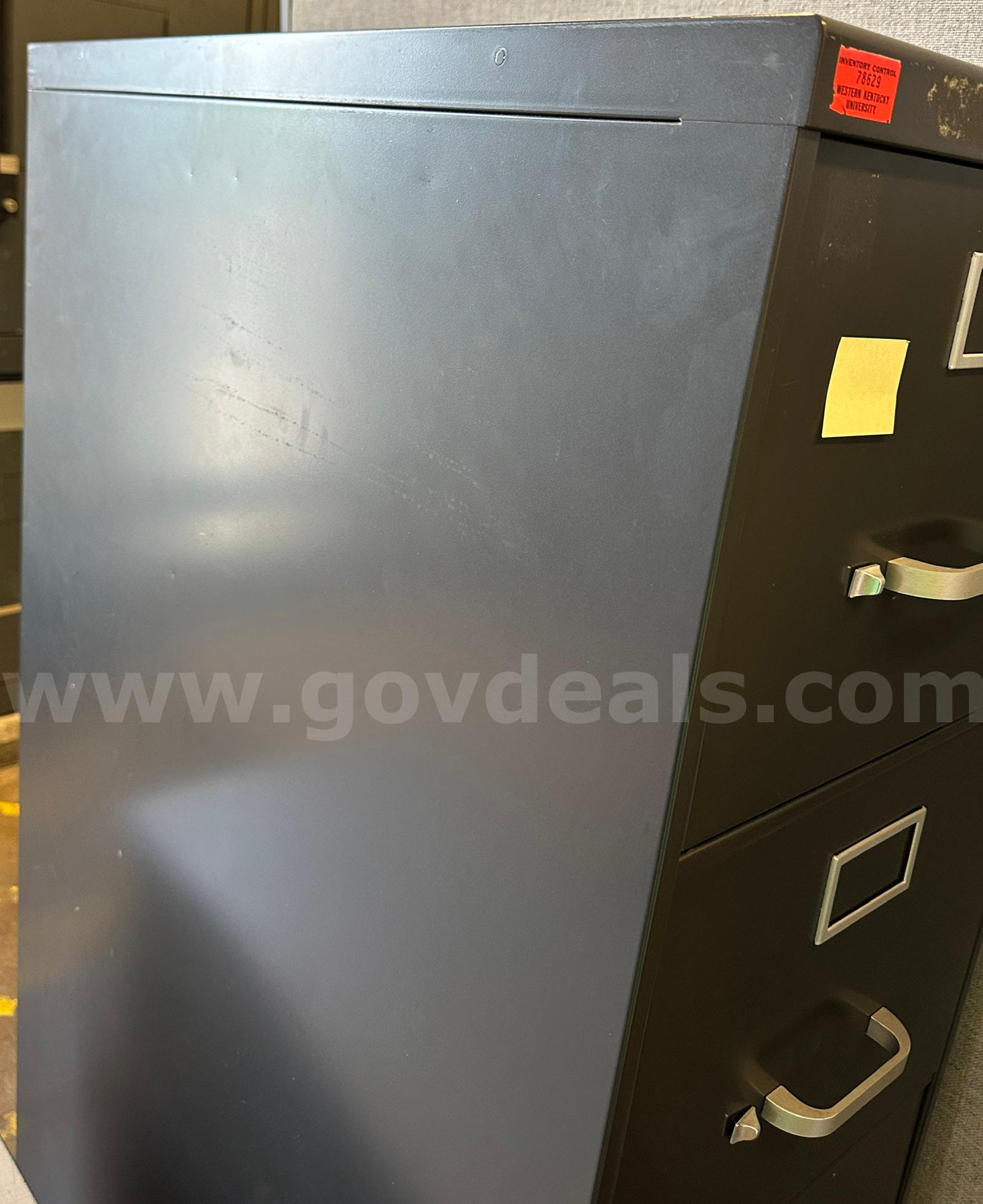 4 Drawer Dark Grey Filing Cabinet   Government Surplus Auction - Photo #4
