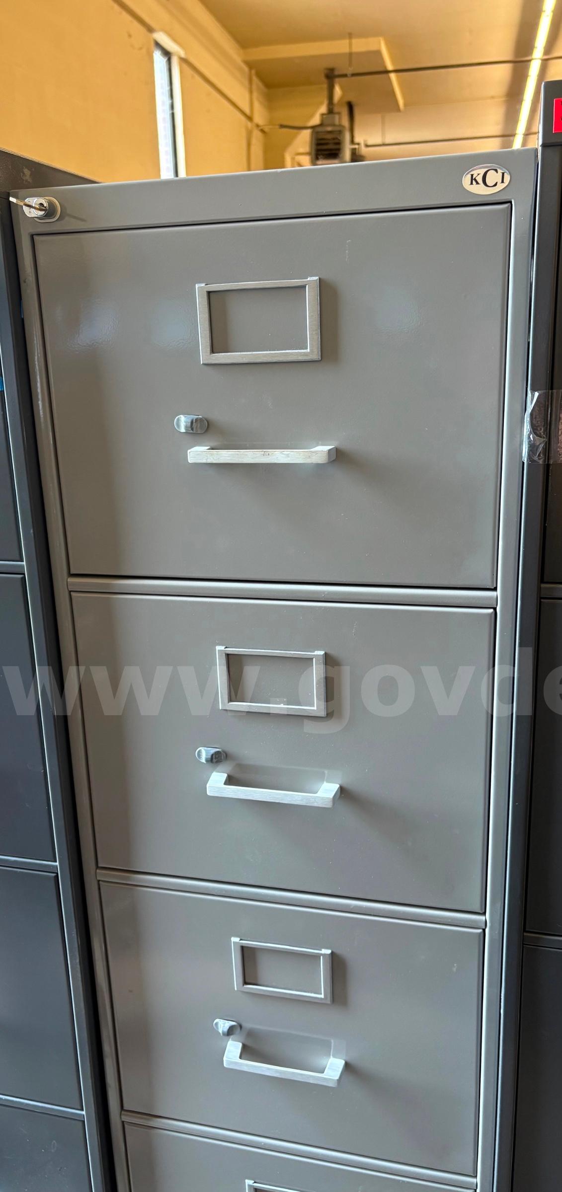 5 Drawer Metal Filing Cabinet   Government Surplus Auction - Primary Photo