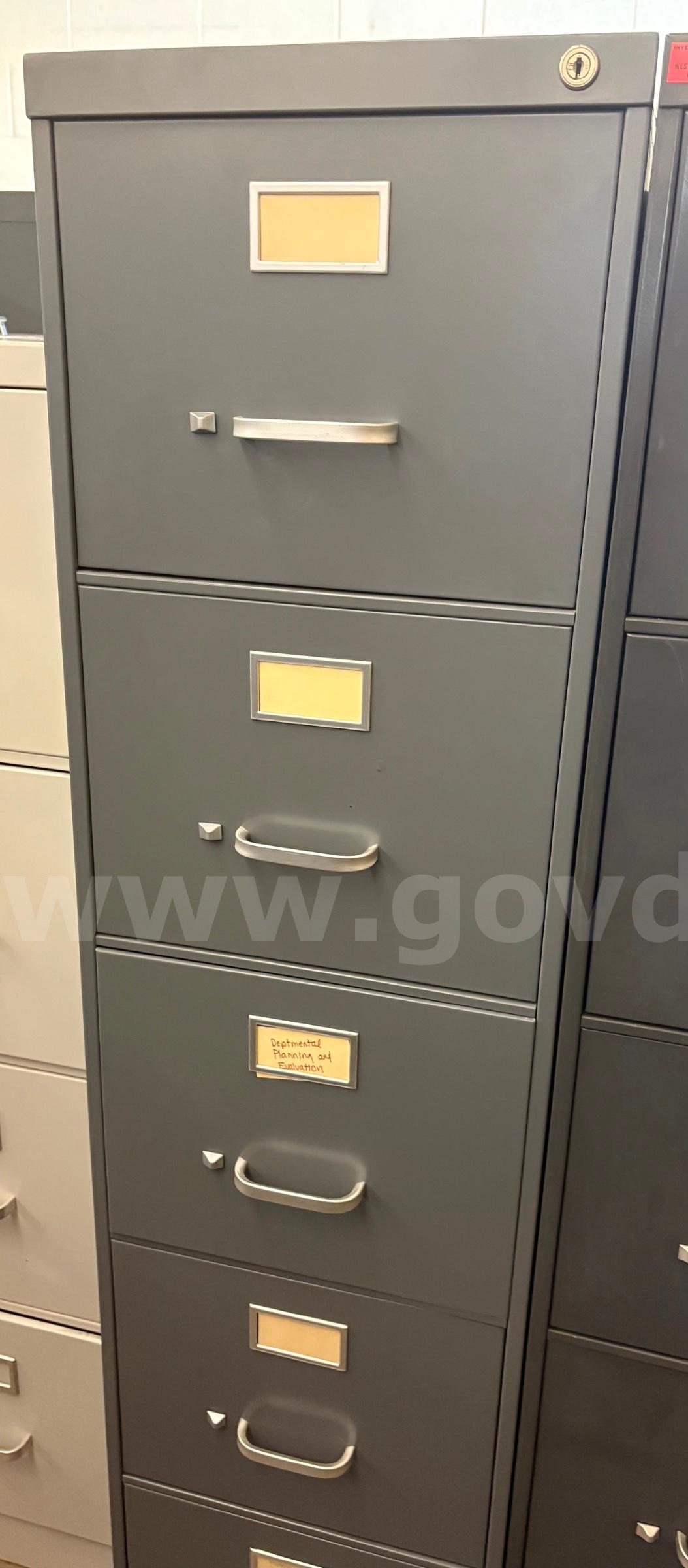 Steelcase Five Drawer Metal Filing Cabinet   Government Surplus Auction - Primary Photo