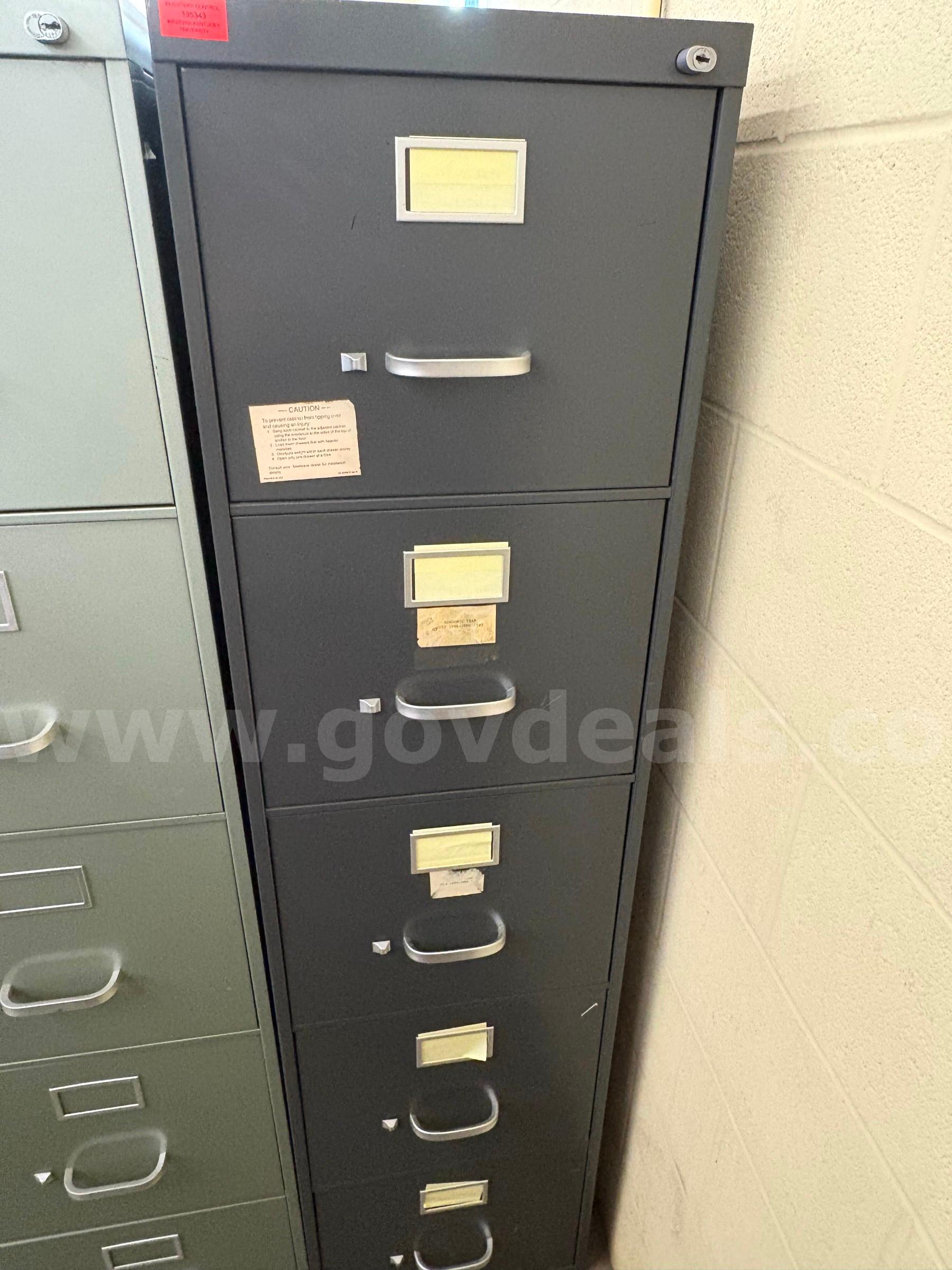 Dark Charcoal Filing Cabinet   Government Surplus Auction - Primary Photo