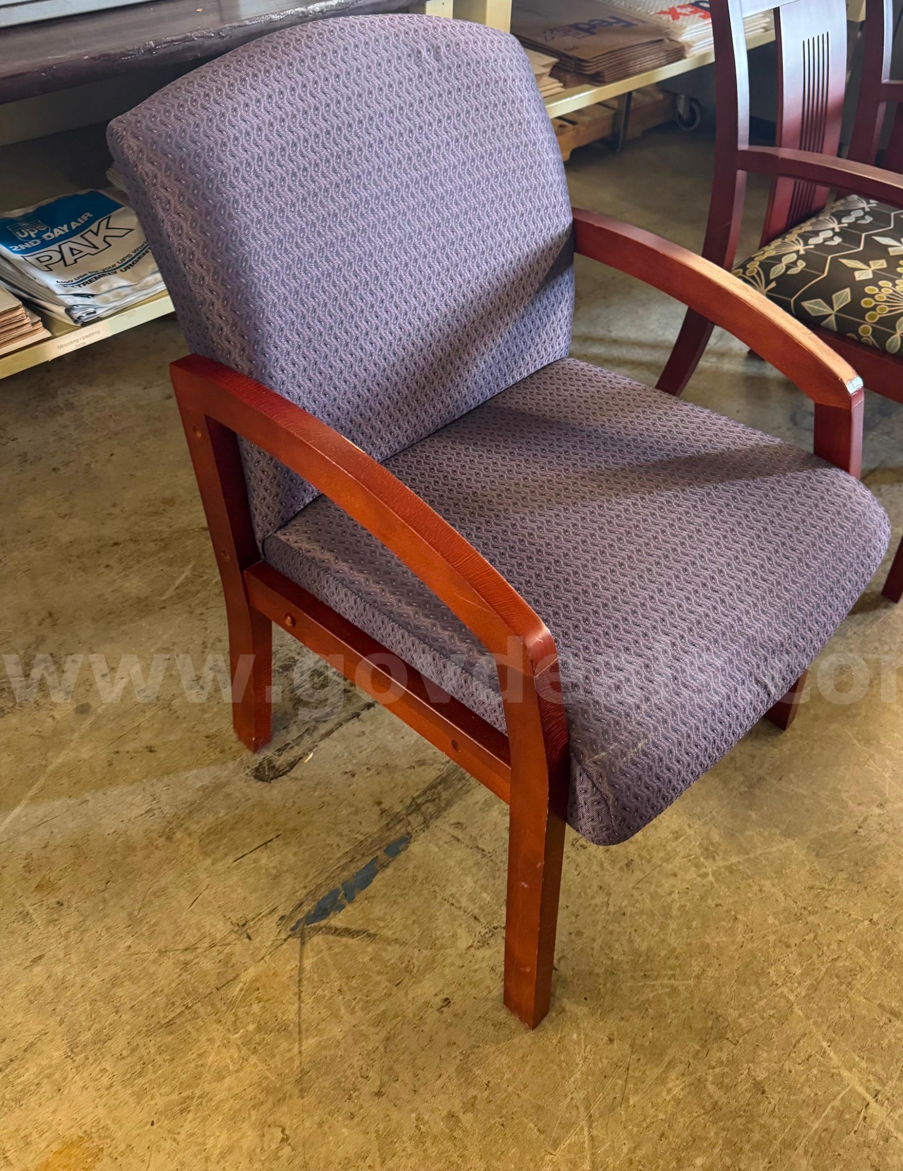 Purple Cushioned Chair   Government Surplus Auction - Primary Photo