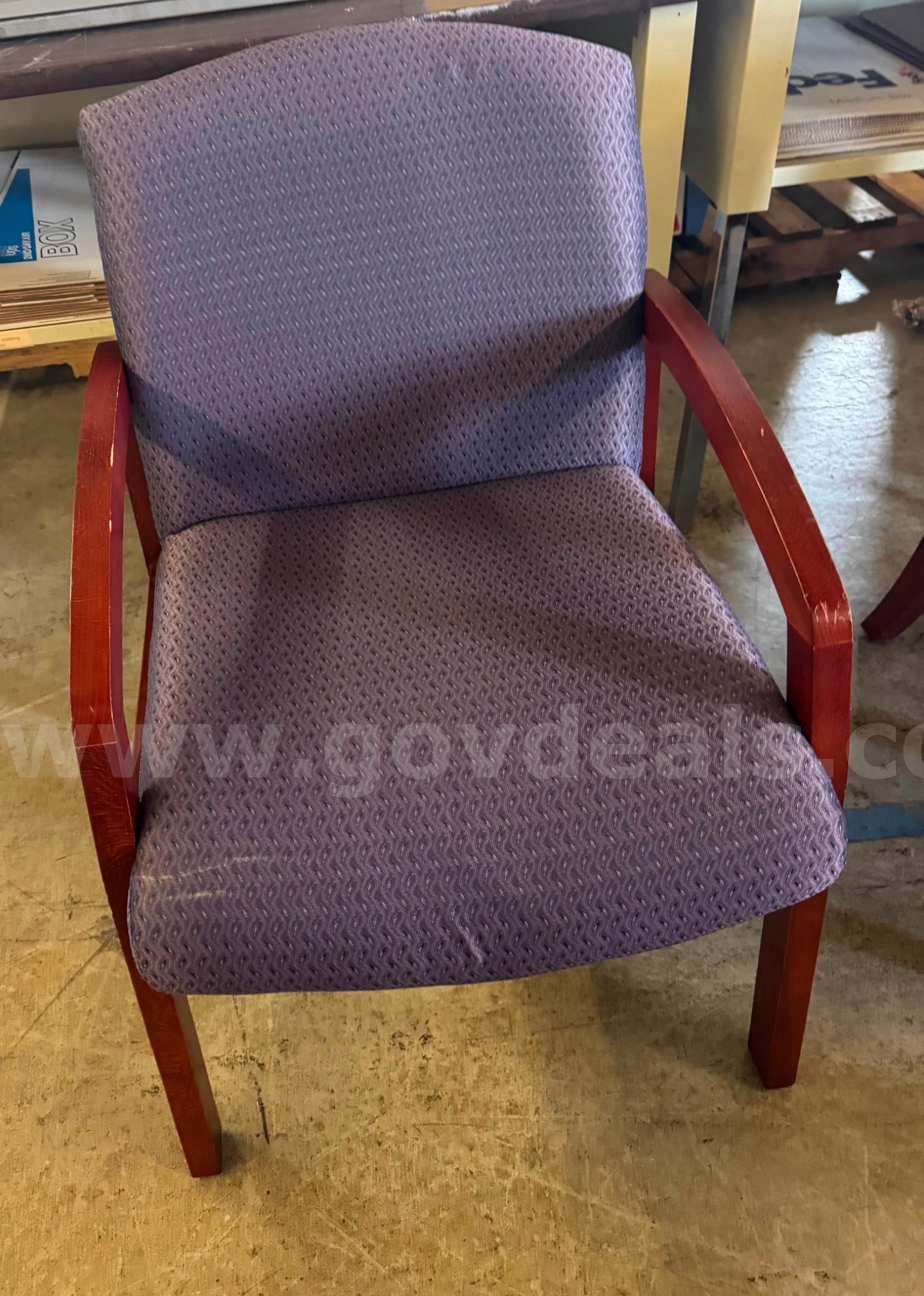 Purple Cushioned Chair   Government Surplus Auction - Photo #2