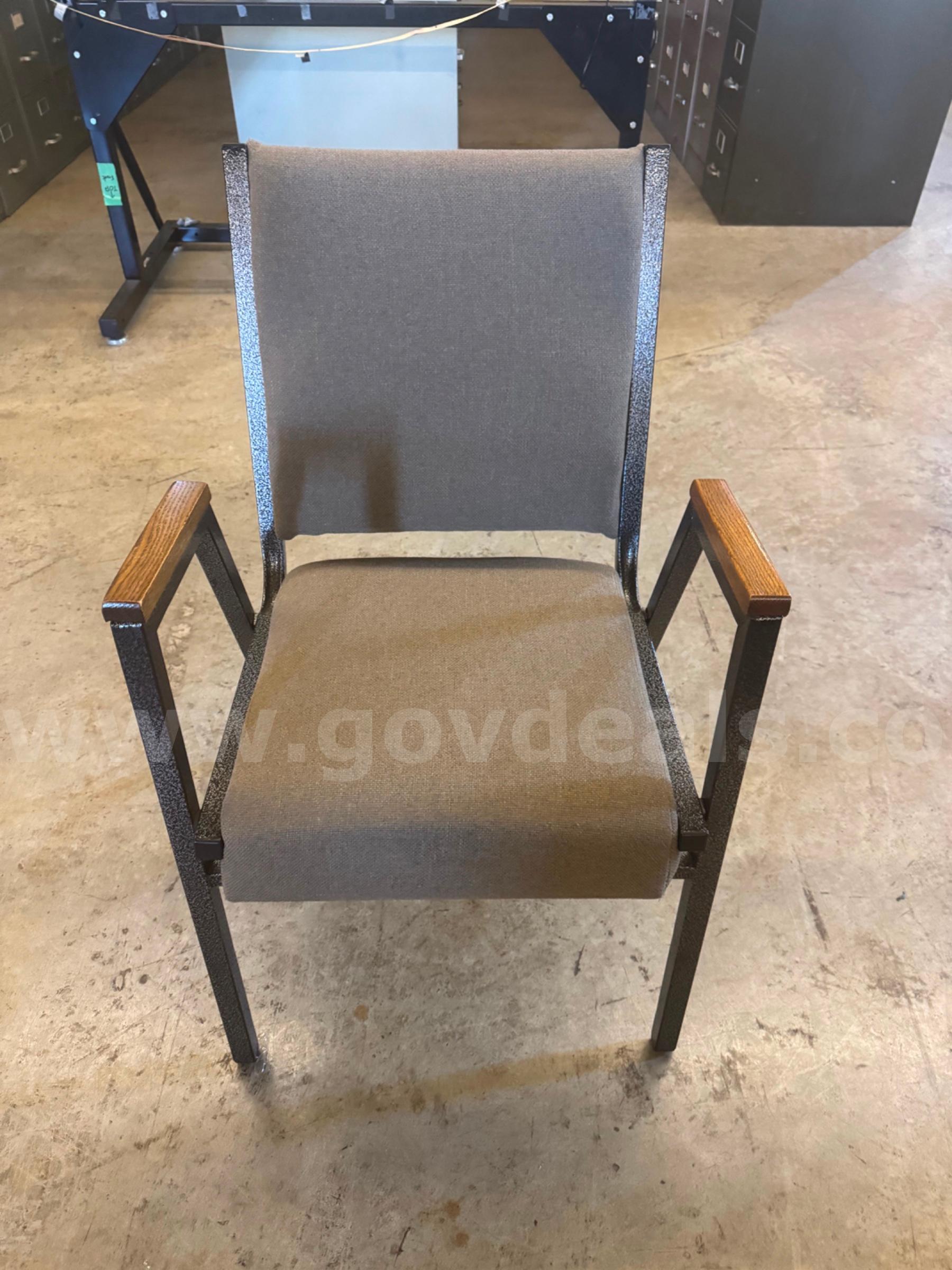 Grey Cushioned Chair   Government Surplus Auction - Primary Photo