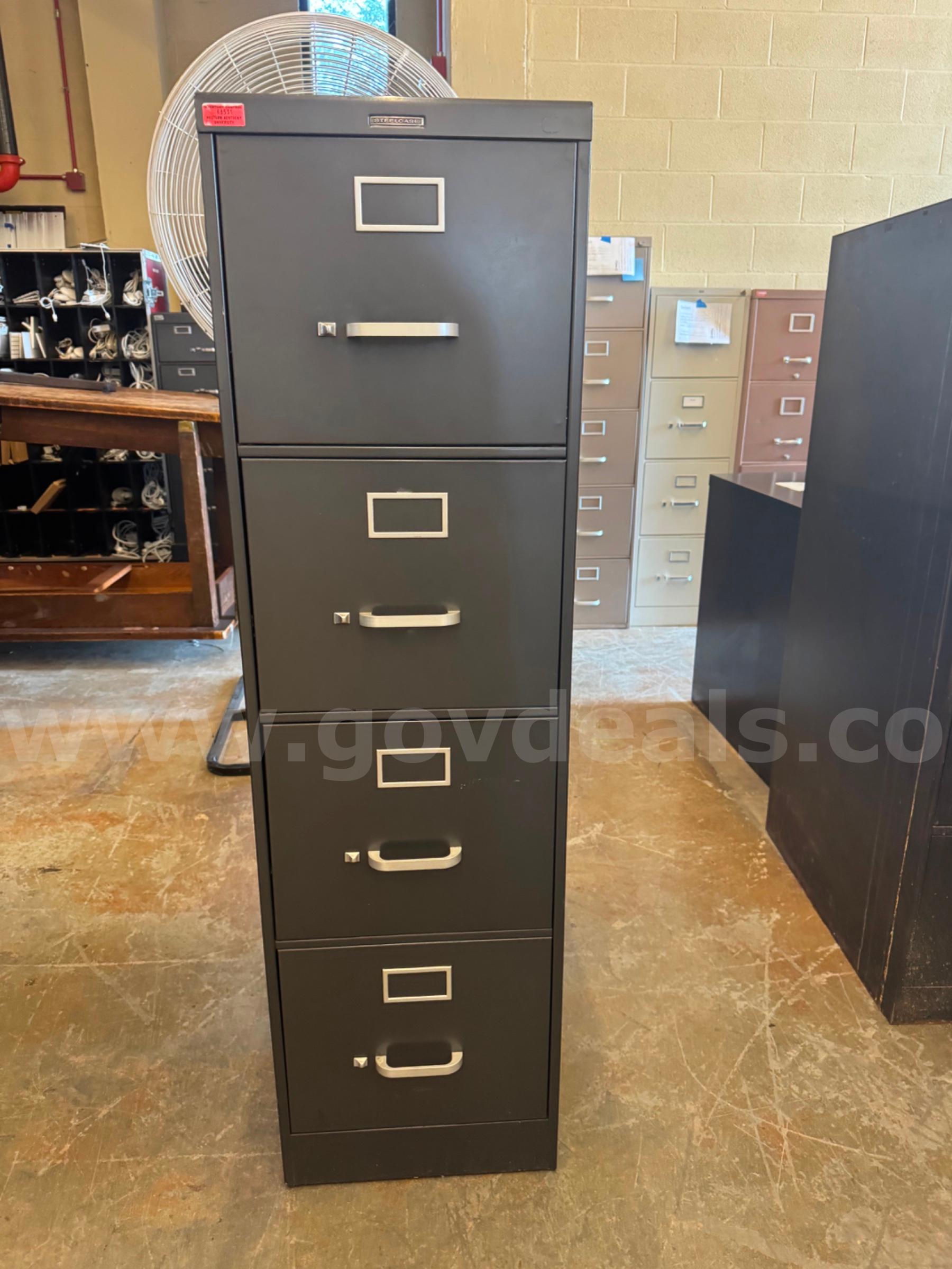 Dark Grey 5-Door Filing Cabinet   Government Surplus Auction - Photo #2