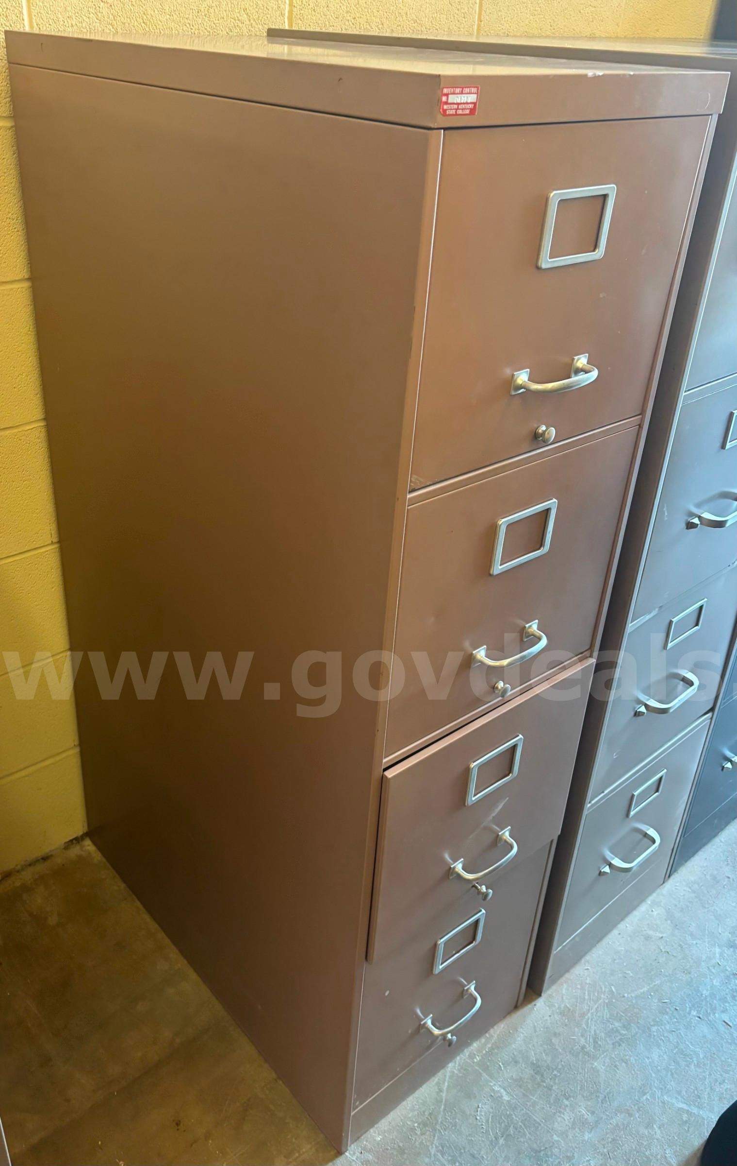 4-Drawer Tan Filing Cabinet   Government Surplus Auction - Photo #2