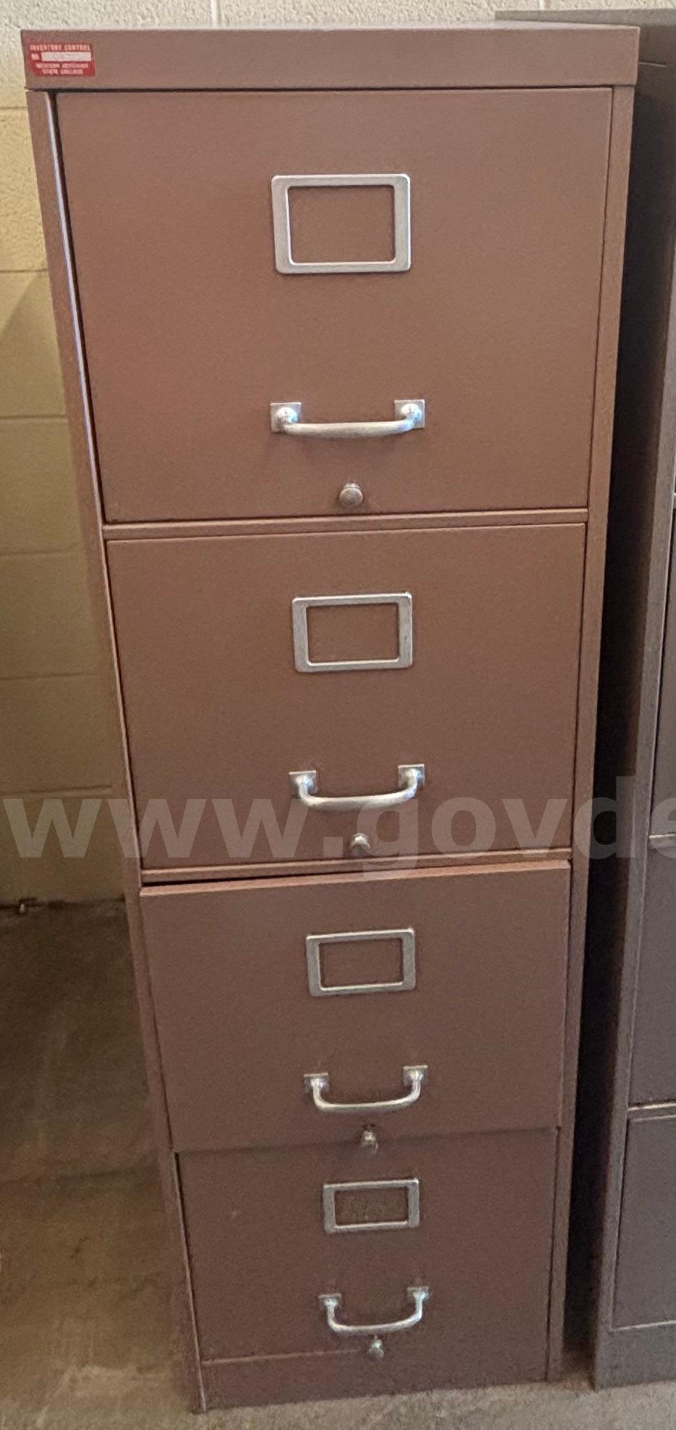 4-Drawer Tan Filing Cabinet   Government Surplus Auction - Photo #3