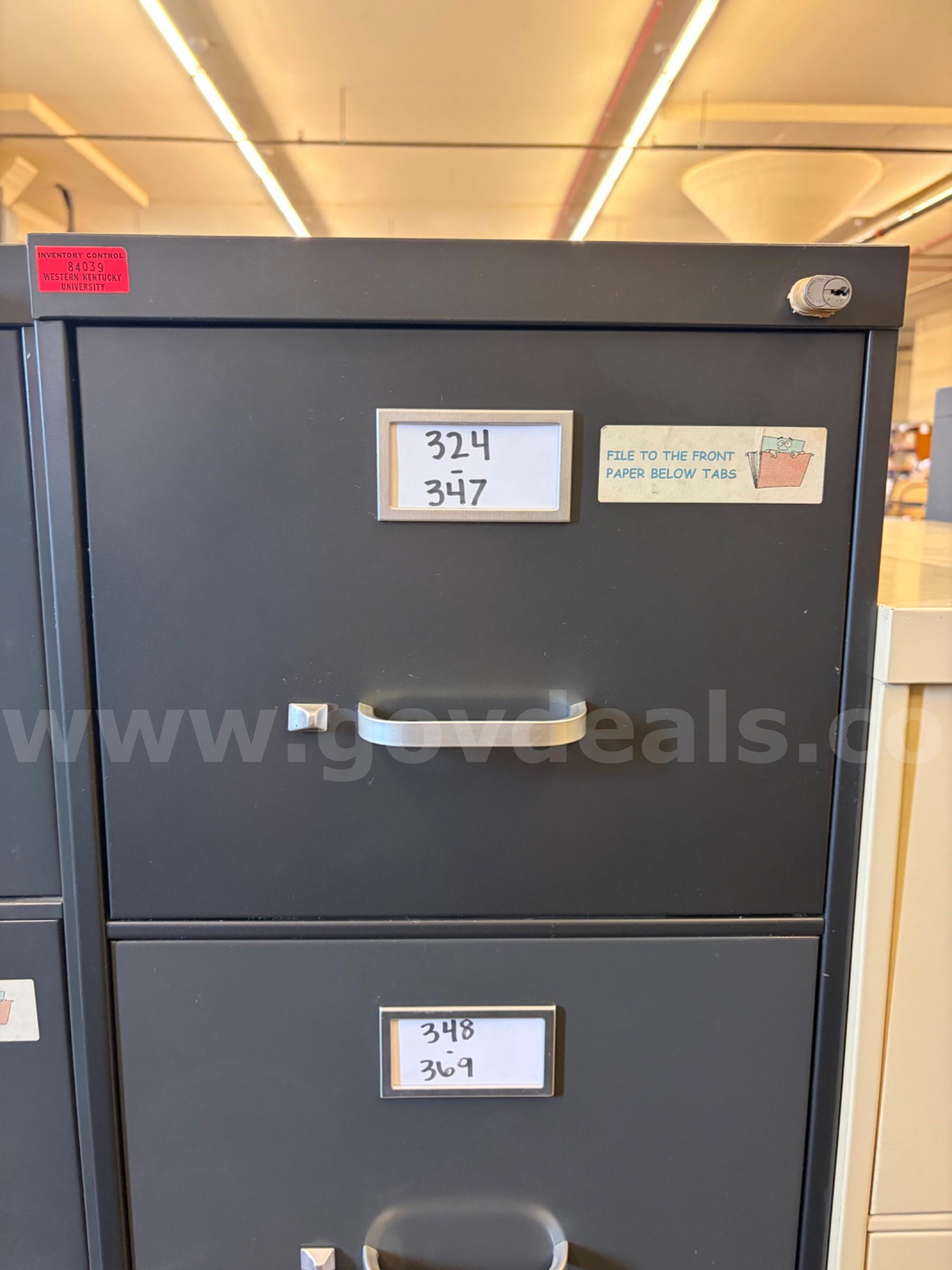 Charcoal Steelcase Filing Cabinet Steelcase 1745 Government Surplus Auction - Photo #2