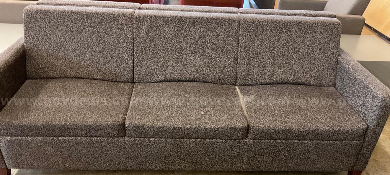 Black and Grey Patterned Couch   Government Surplus Auction - Primary Photo