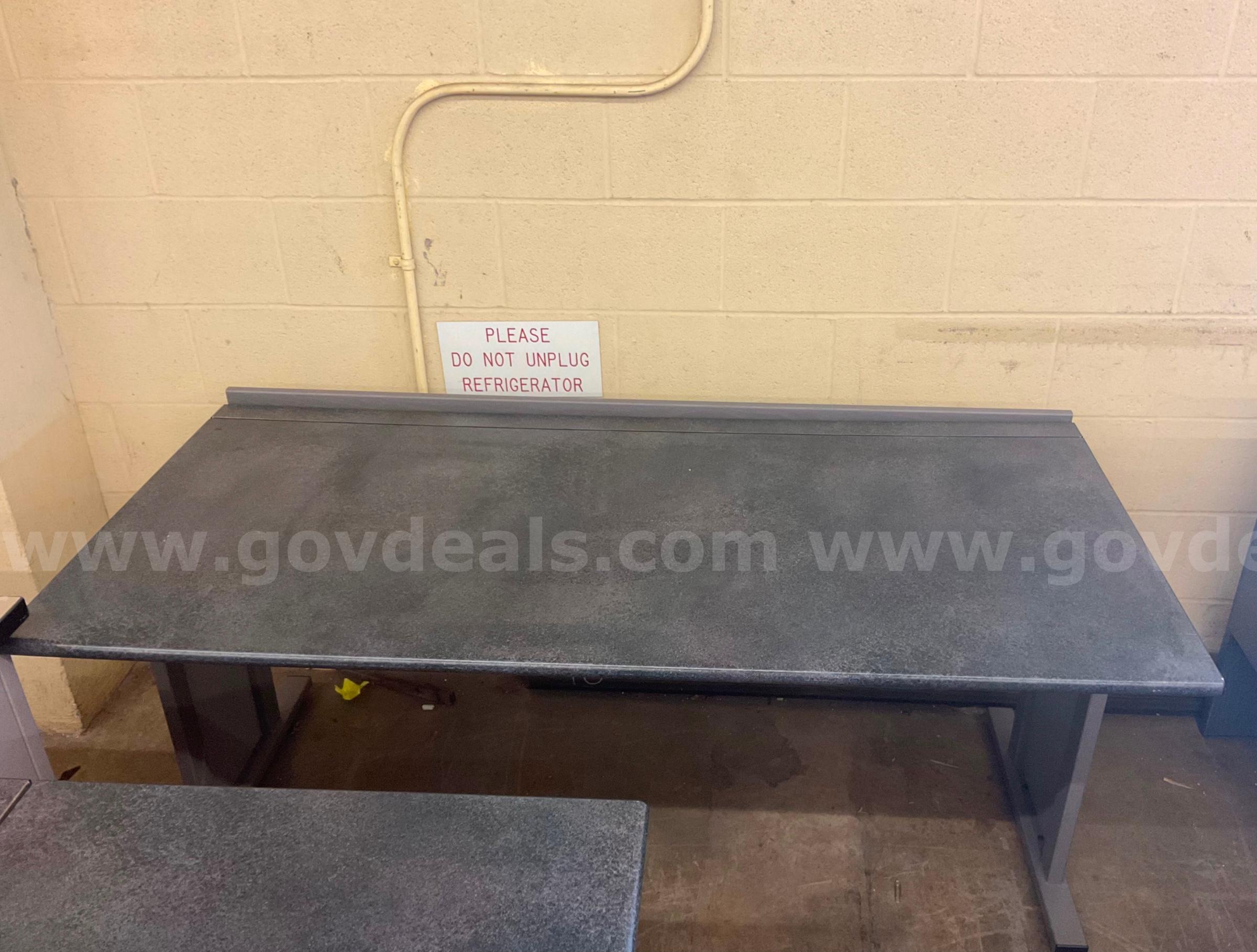 2 Charcoal gray desks   Government Surplus Auction - Primary Photo