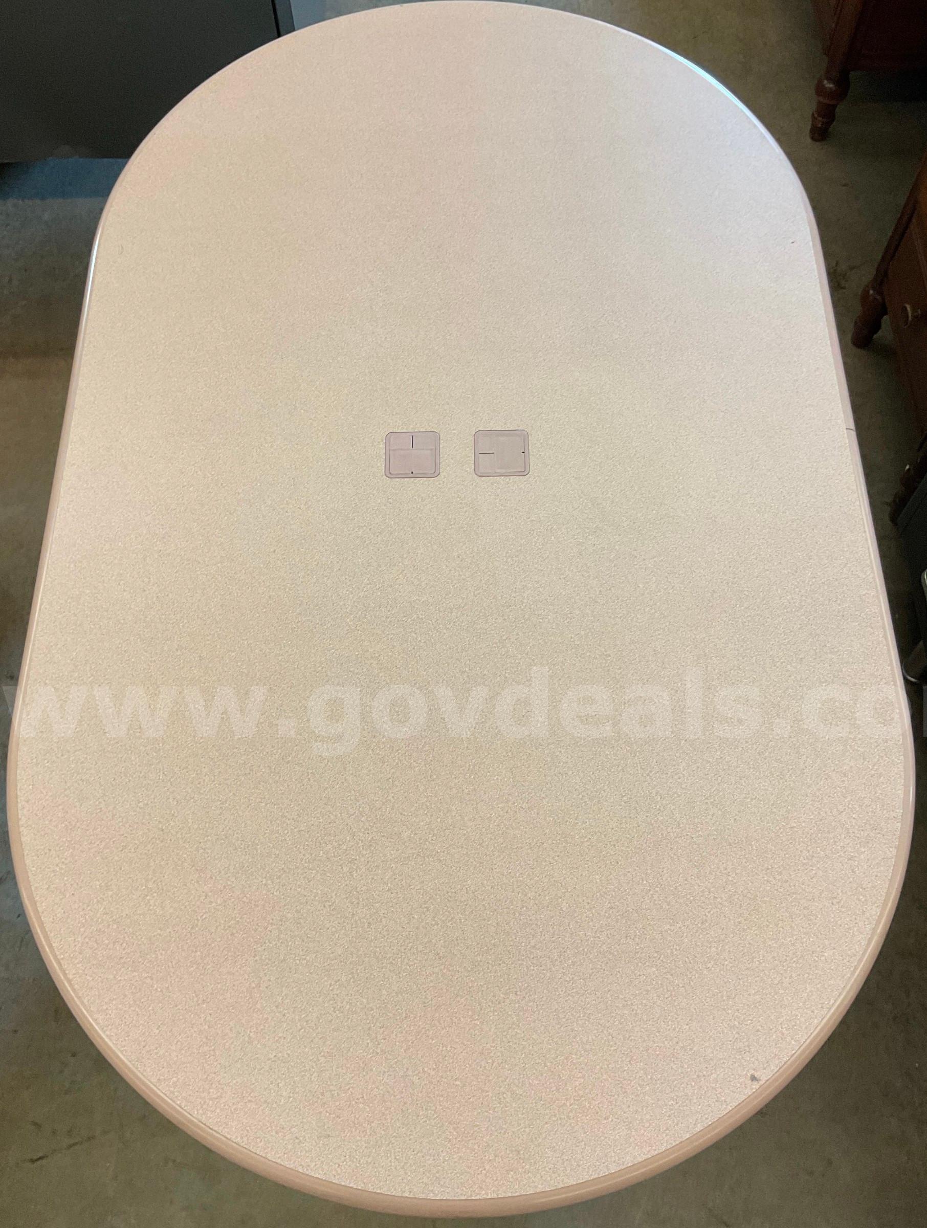 Tan Oval Table   Government Surplus Auction - Primary Photo