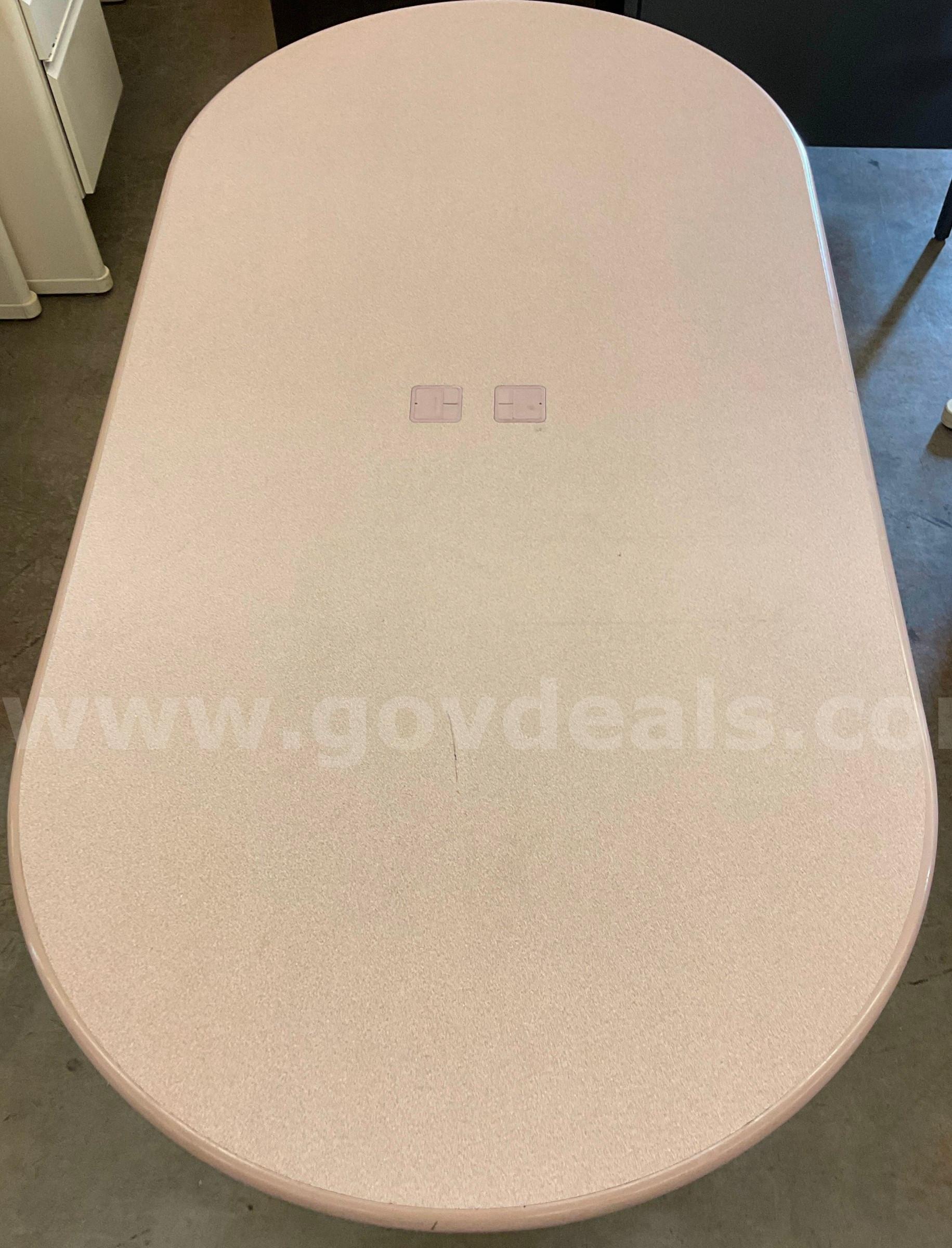 Tan Oval Table   Government Surplus Auction - Primary Photo