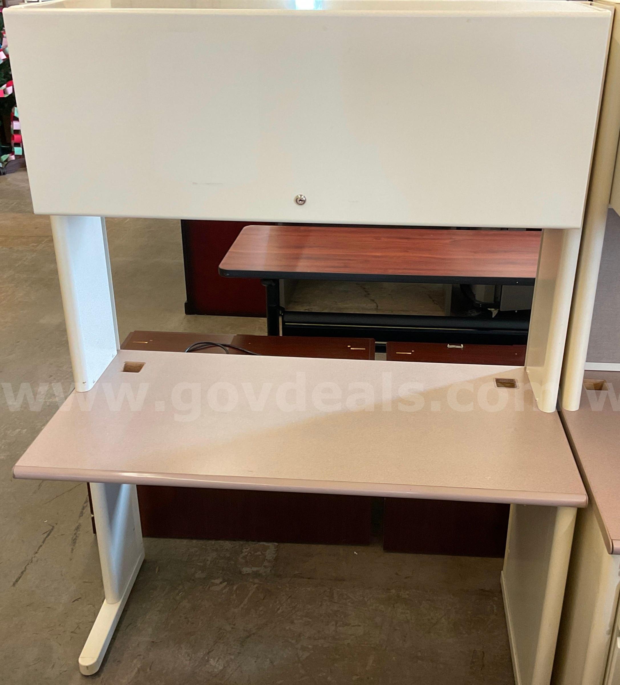 Desk with Security Cabinet   Government Surplus Auction - Primary Photo