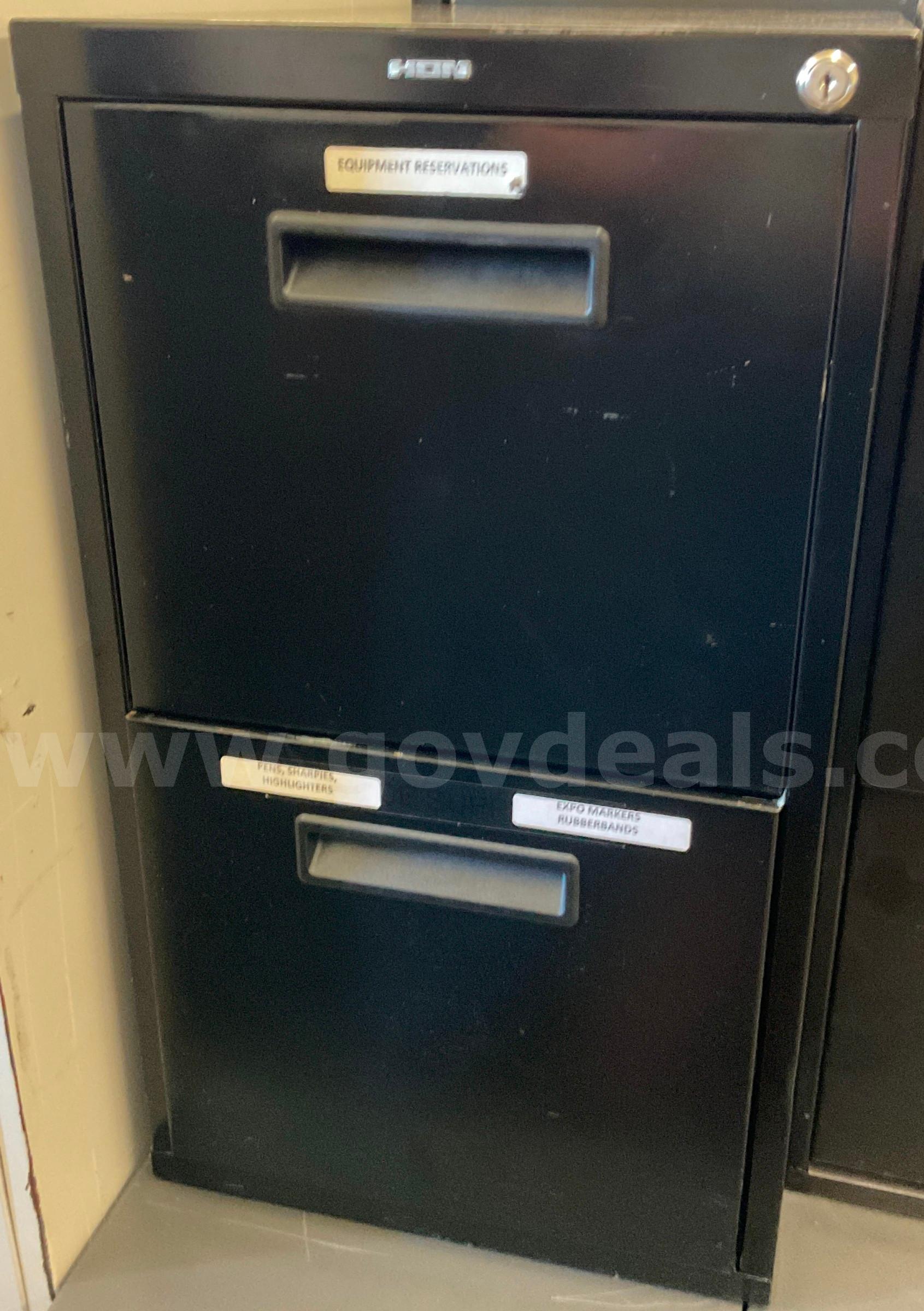Black HON Filing Cabinet   Government Surplus Auction - Primary Photo