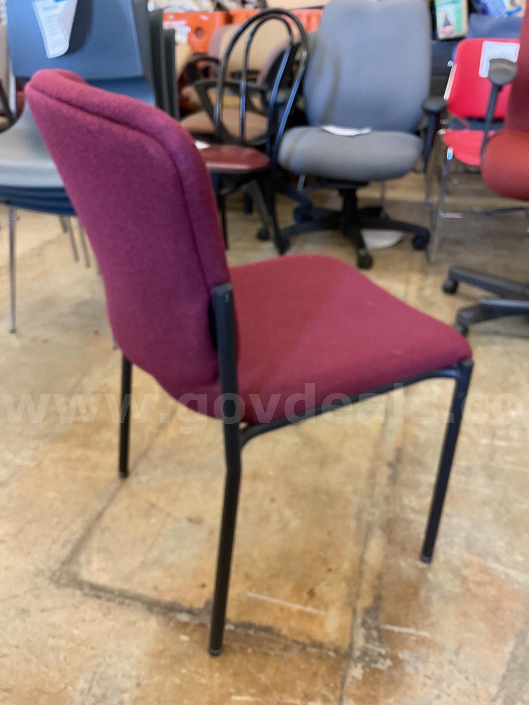 Red cushion chair   Government Surplus Auction - Photo #2