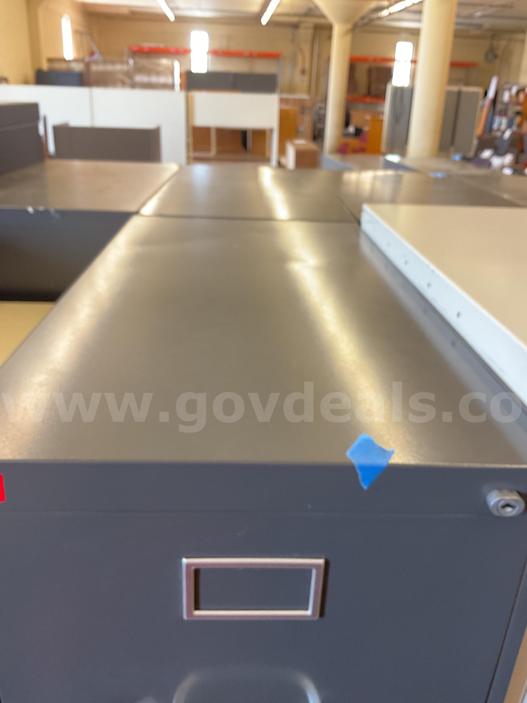 Dark grey 5 drawer filing cabinet   Government Surplus Auction - Photo #2
