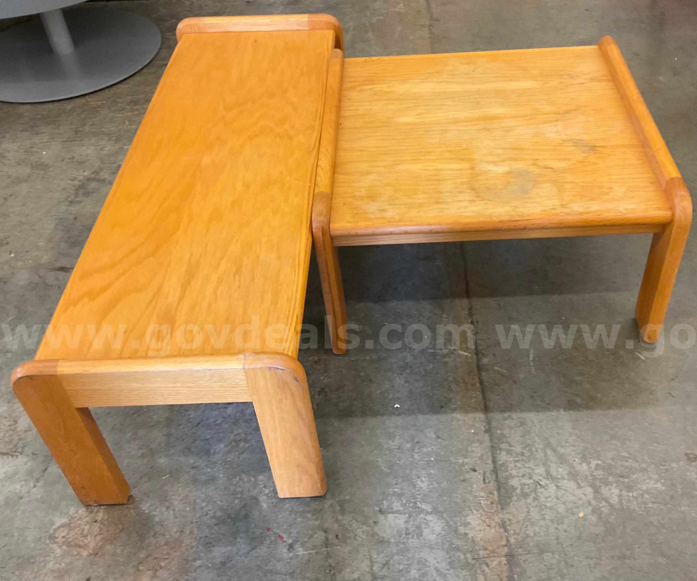 Light Brown Table Set   Government Surplus Auction - Primary Photo