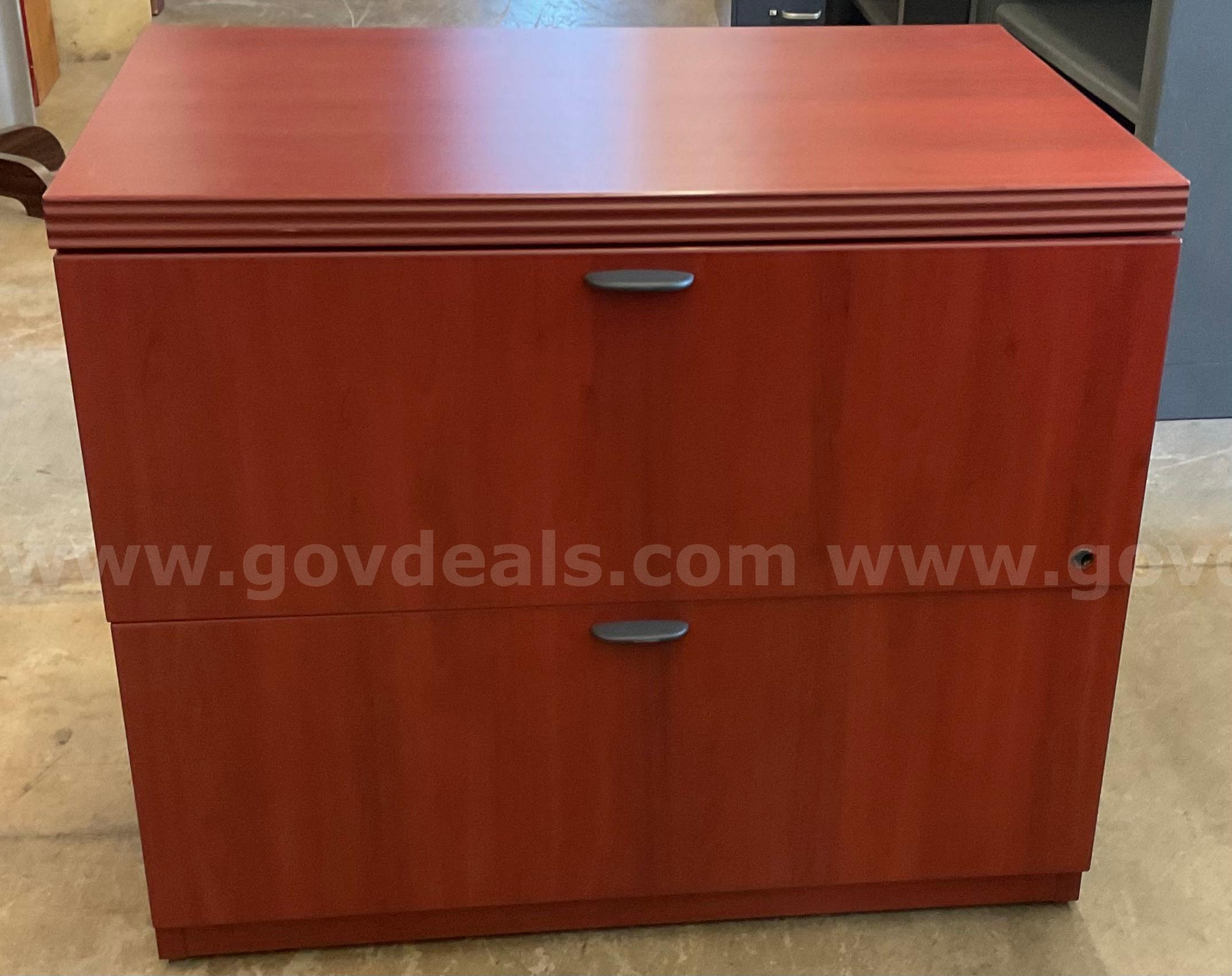 Red Wood 2-Door Storage   Government Surplus Auction - Primary Photo