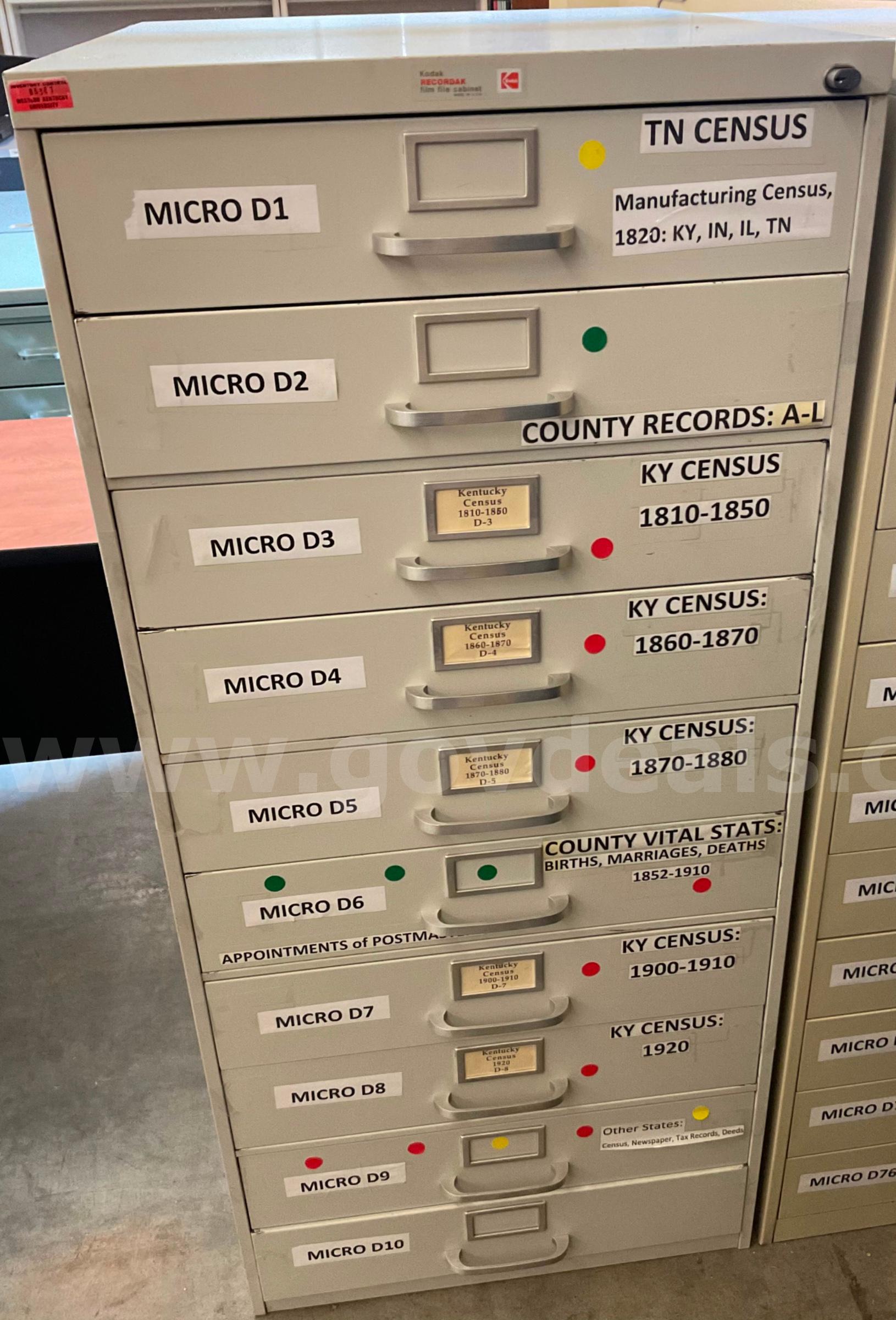 10-Drawer Filing Cabinet   Government Surplus Auction - Primary Photo