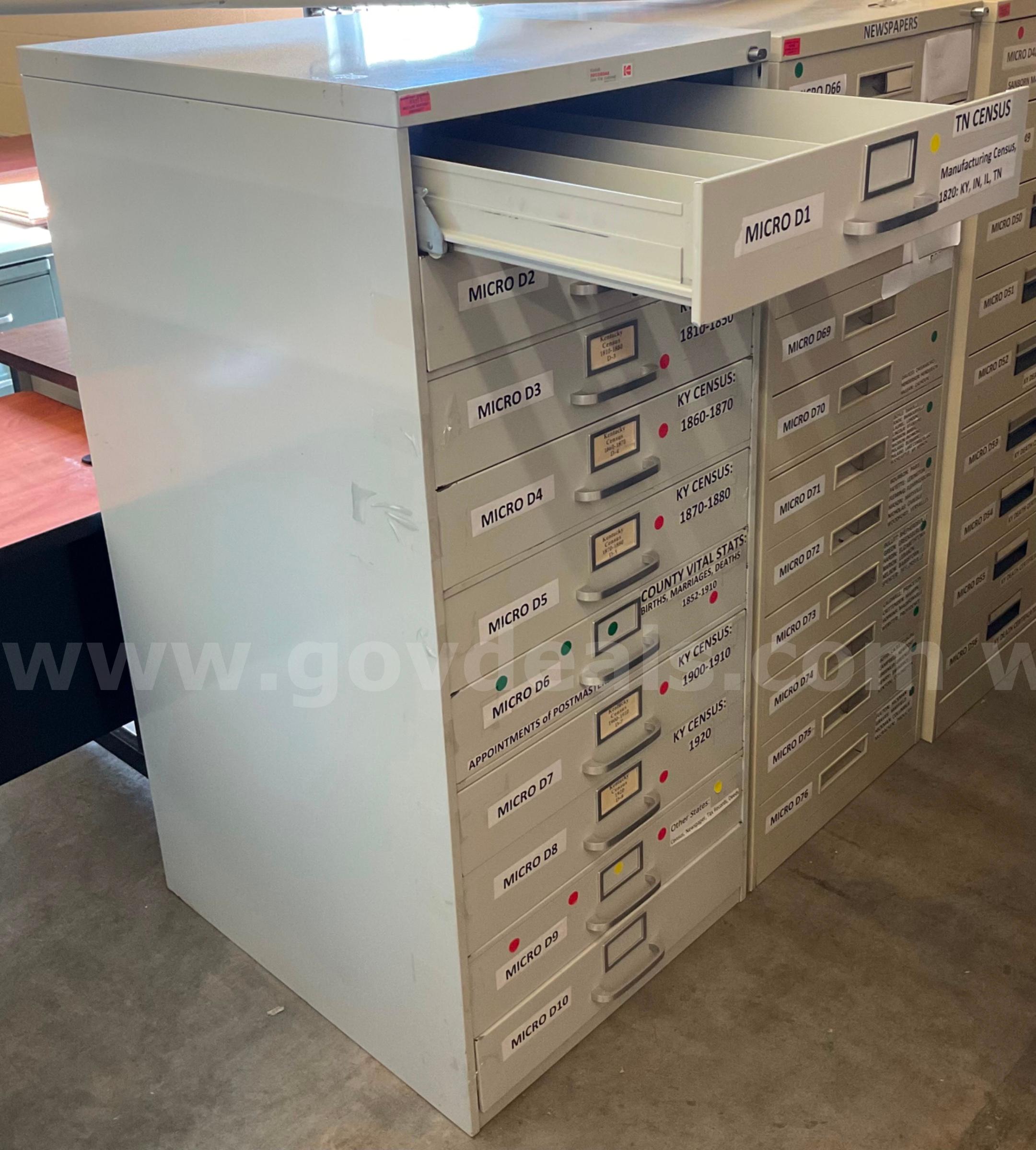 10-Drawer Filing Cabinet   Government Surplus Auction - Photo #2