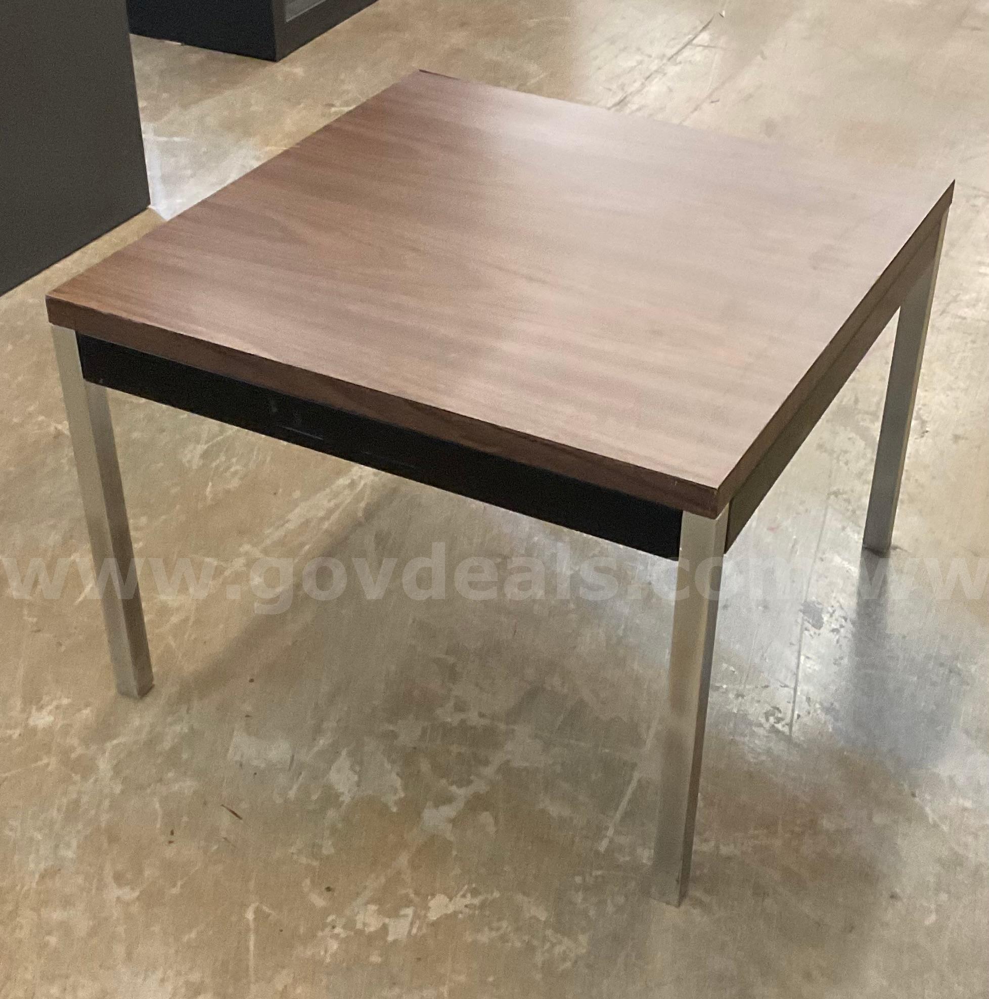 Dark Brown Side Table   Government Surplus Auction - Photo #2