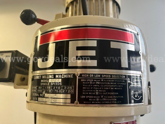 Jet Turret Milling Machine   Government Surplus Auction - Photo #3