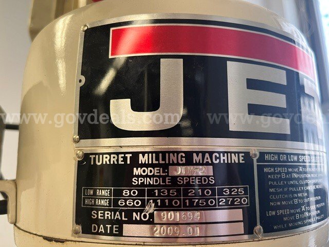 Jet Turret Milling Machine   Government Surplus Auction - Photo #6