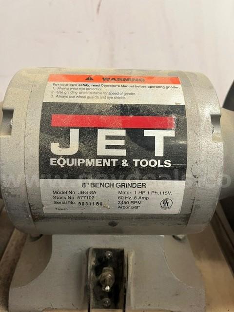 JET 8" Bench Grinder  JBG-8A Government Surplus Auction - Photo #2