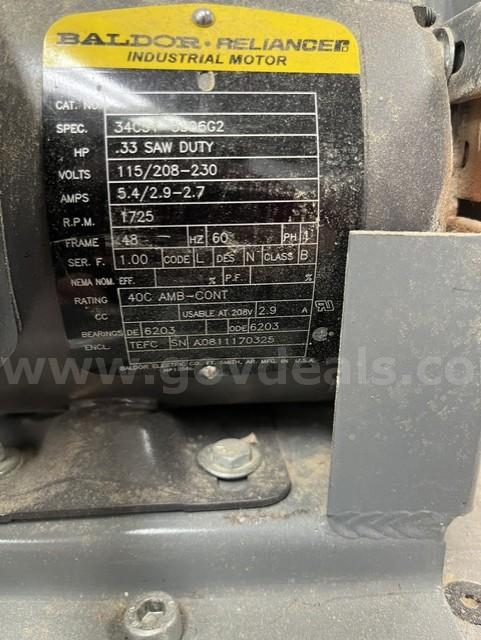 Belt Sander - Baldor Reliance Industrial Motor  34C5T Government Surplus Auction - Photo #5