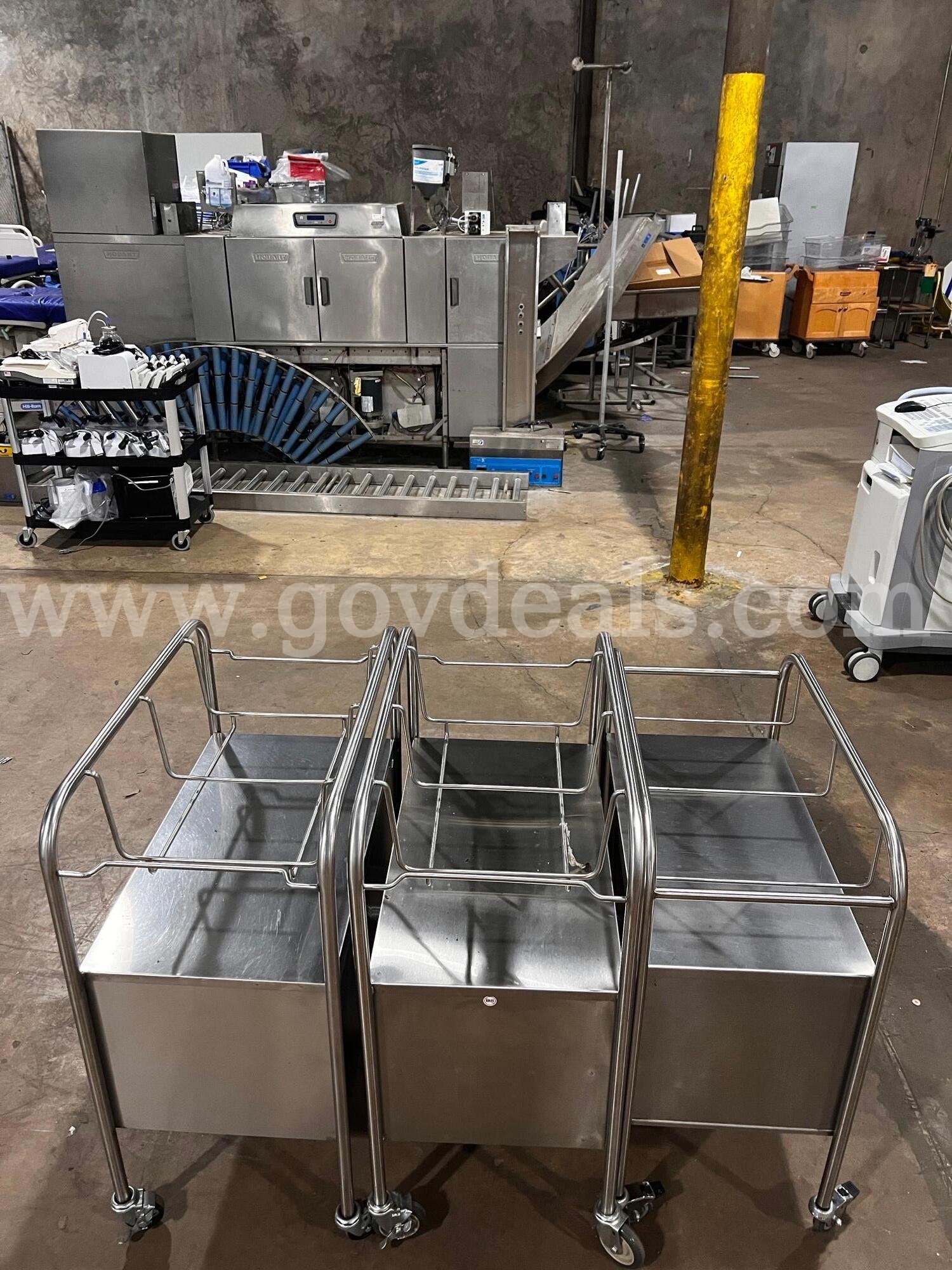 Lot of 3 Stainless Steel Basinets   Government Surplus Auction - Primary Photo