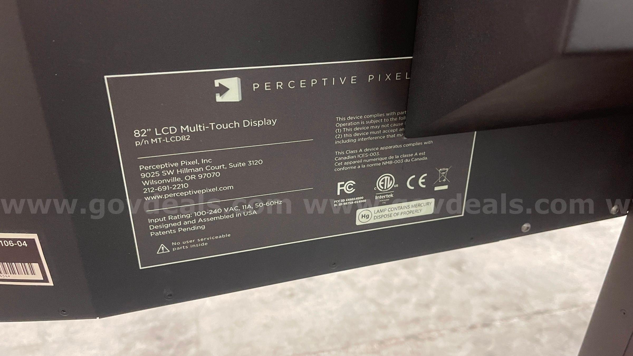 Perceptive Pixel MT-LCD82 - 82" LCD Multi-Touch Display - Untested   Government Surplus Auction - Photo #2