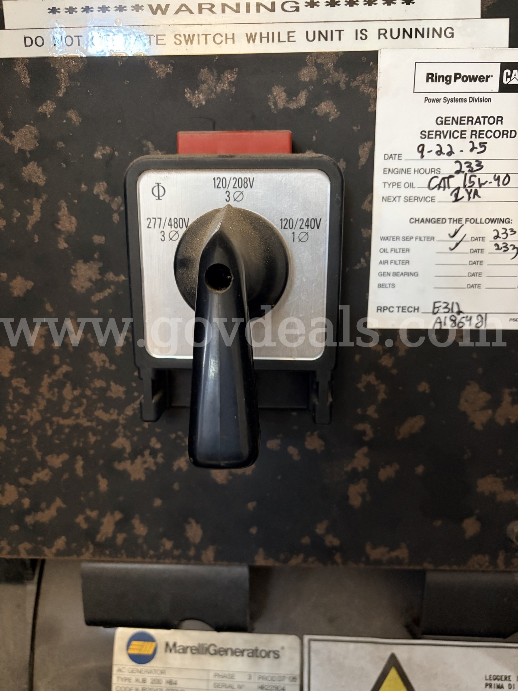 John Deere Portable Generator – Trailer Mounted John Deere 4045TF270 Government Surplus Auction - Photo #2