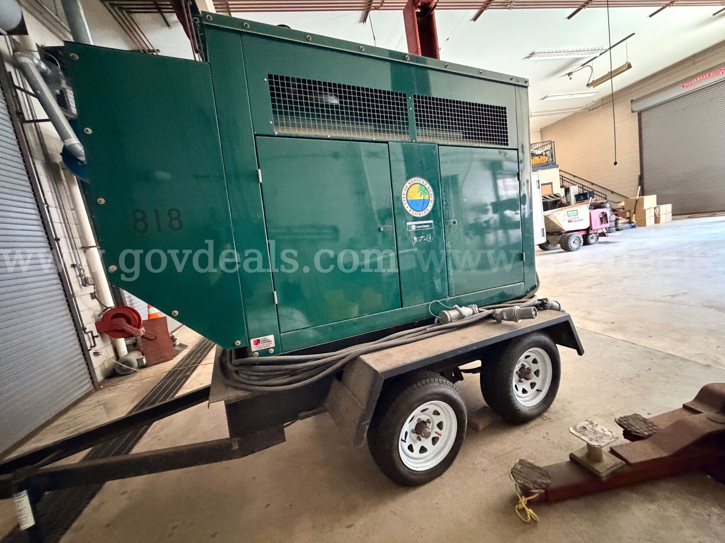 John Deere Portable Generator – Trailer Mounted John Deere 4045TF270 Government Surplus Auction - Photo #6