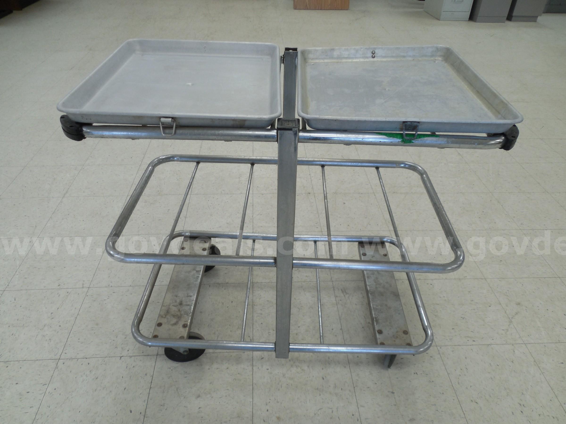 Metal rolling storage cart