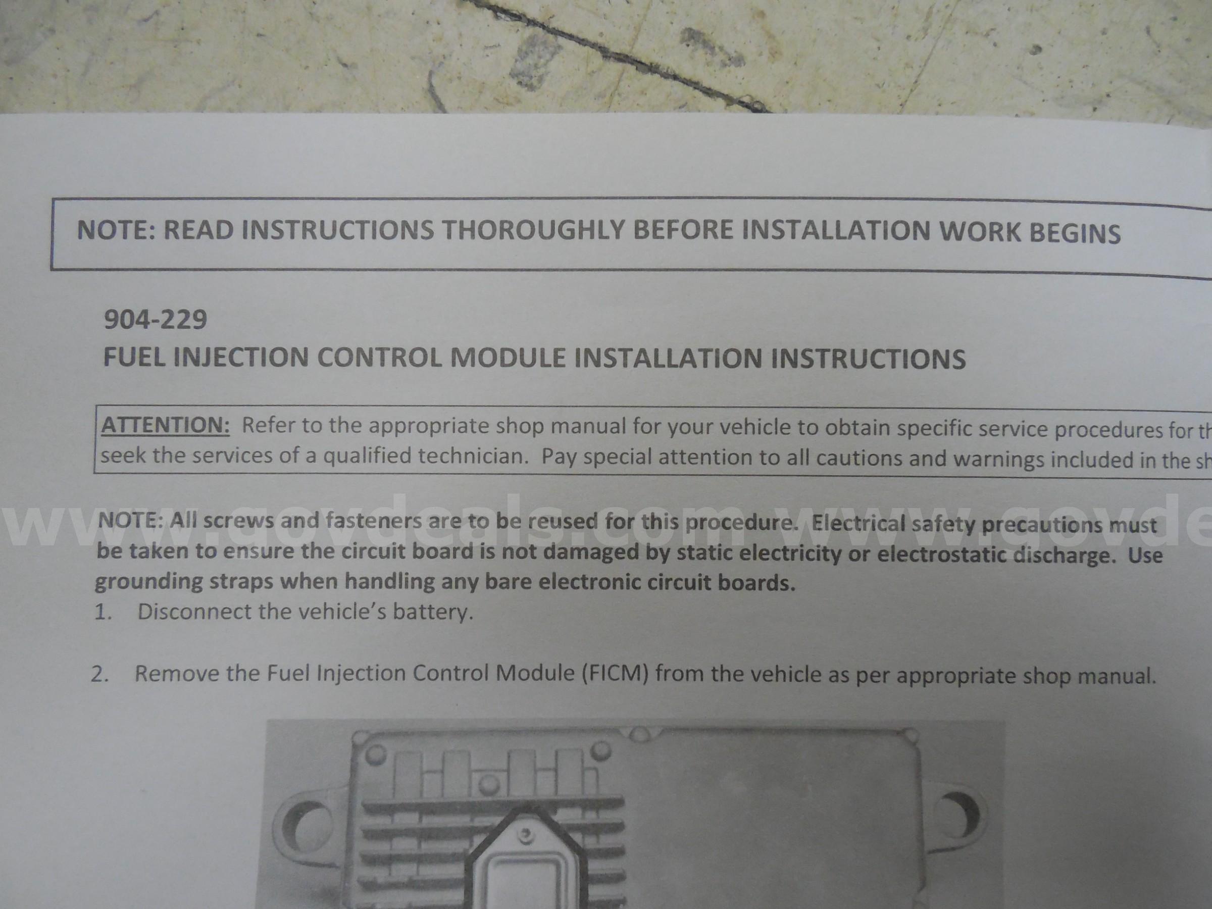 Fuel injection control module   Government Surplus Auction - Photo #4