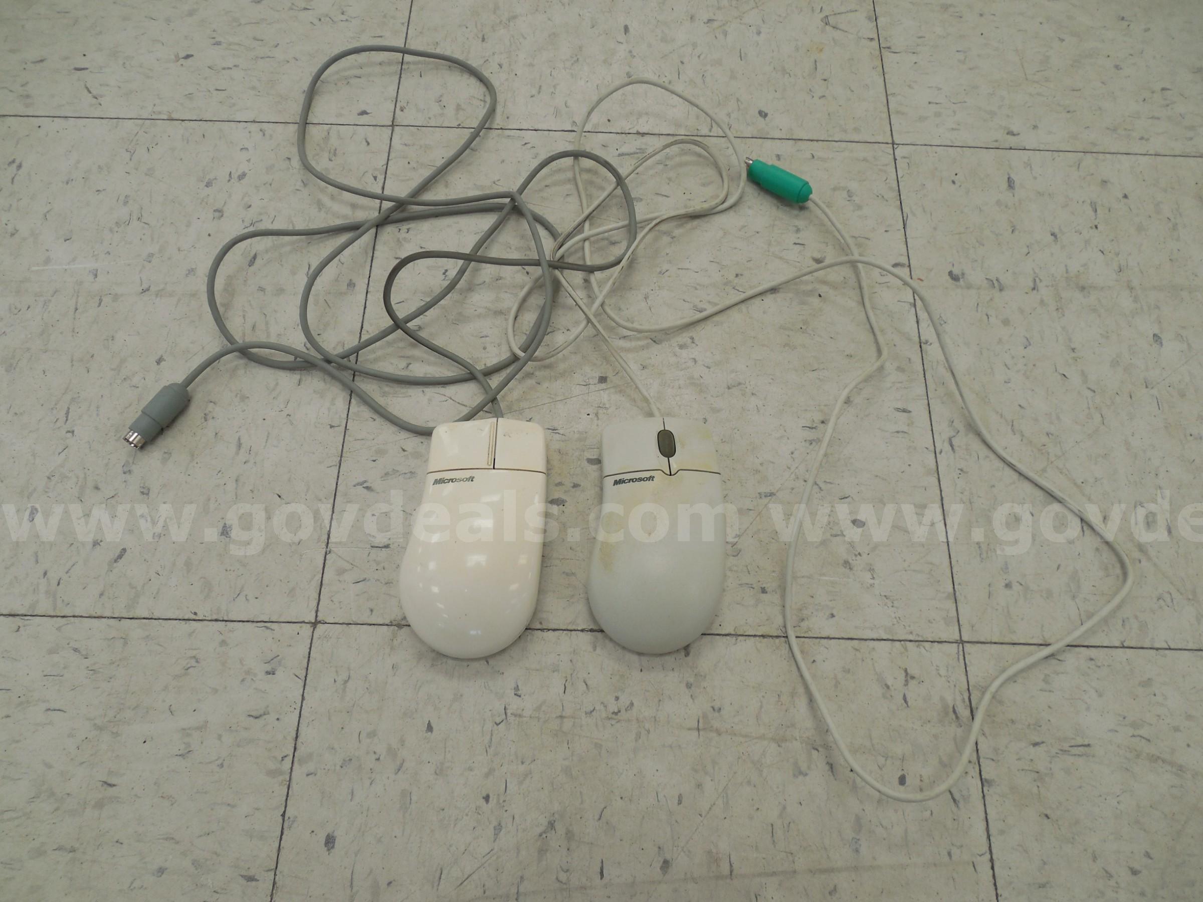 Vintage Microsoft mouse pair