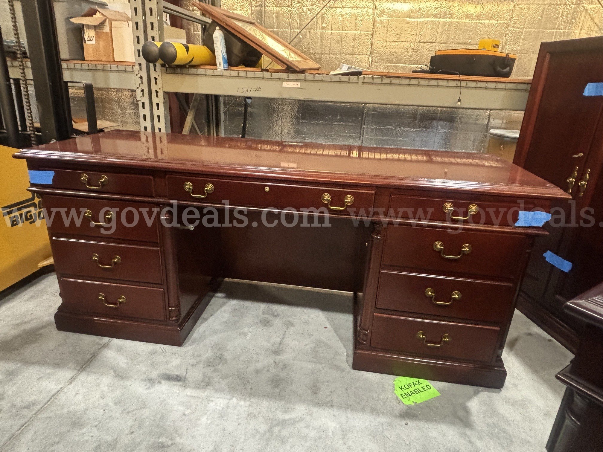 OFS Executive Cherry Office Furniture Suite   Government Surplus Auction - Photo #3
